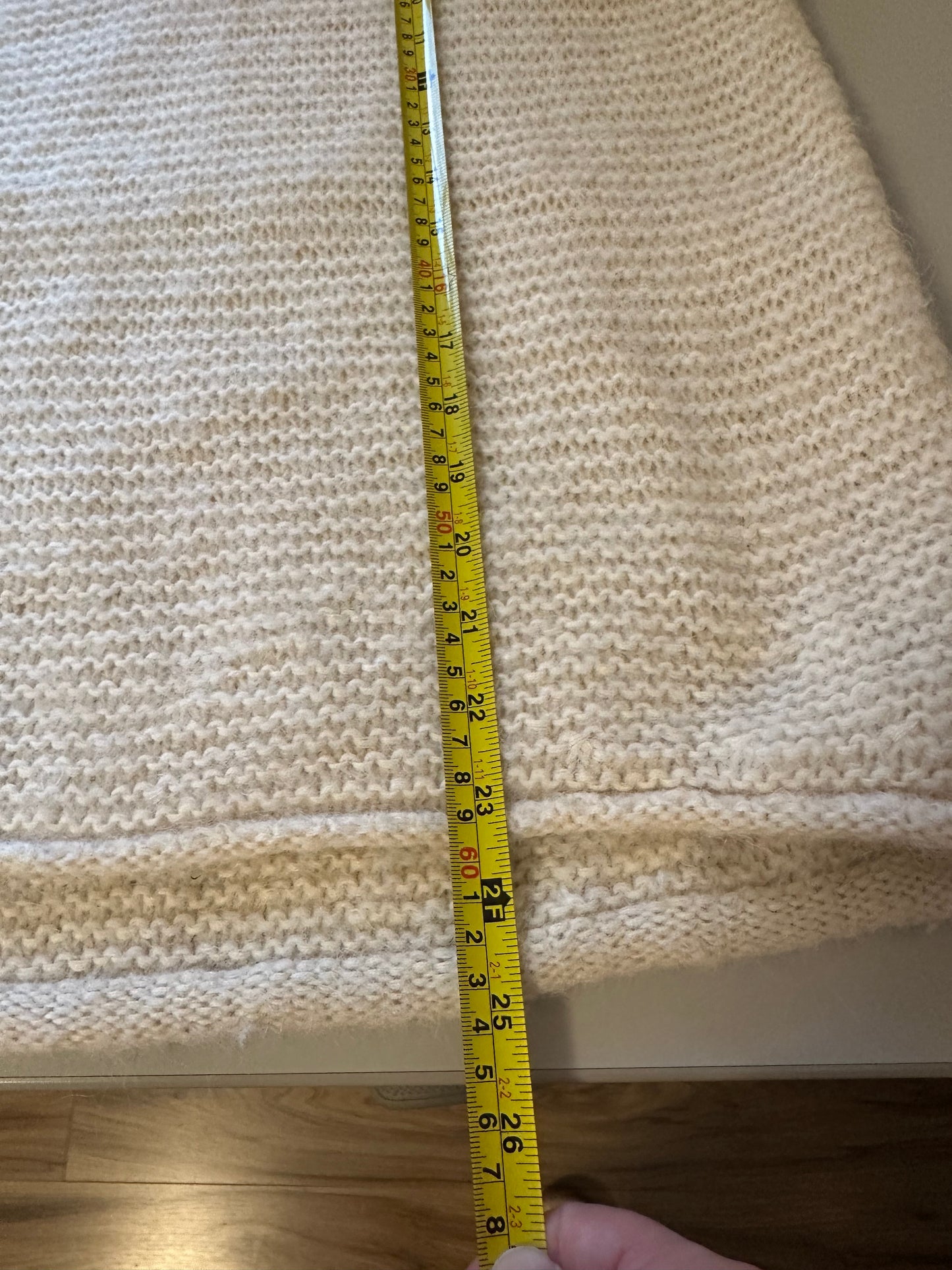 Free People Cream Oversized Sweater - Size XS