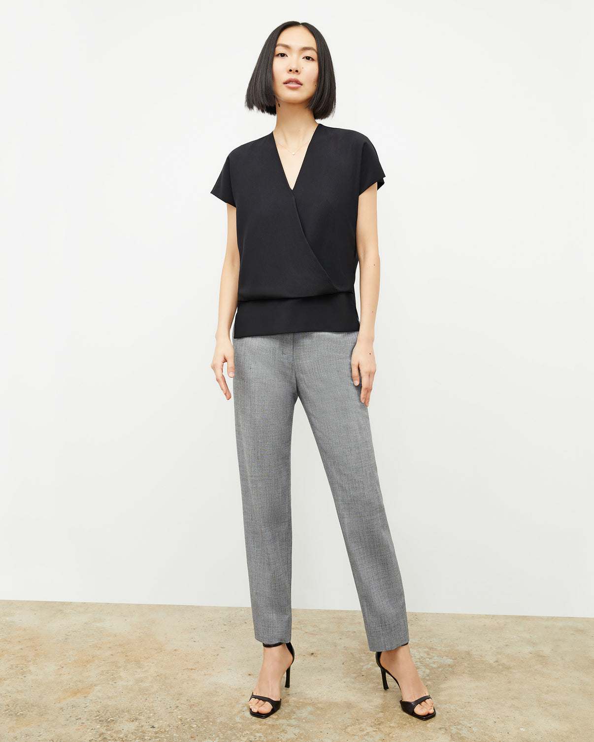 MM Lafleur The Antonia Top - Eco Soft Wave in Black | Size Medium