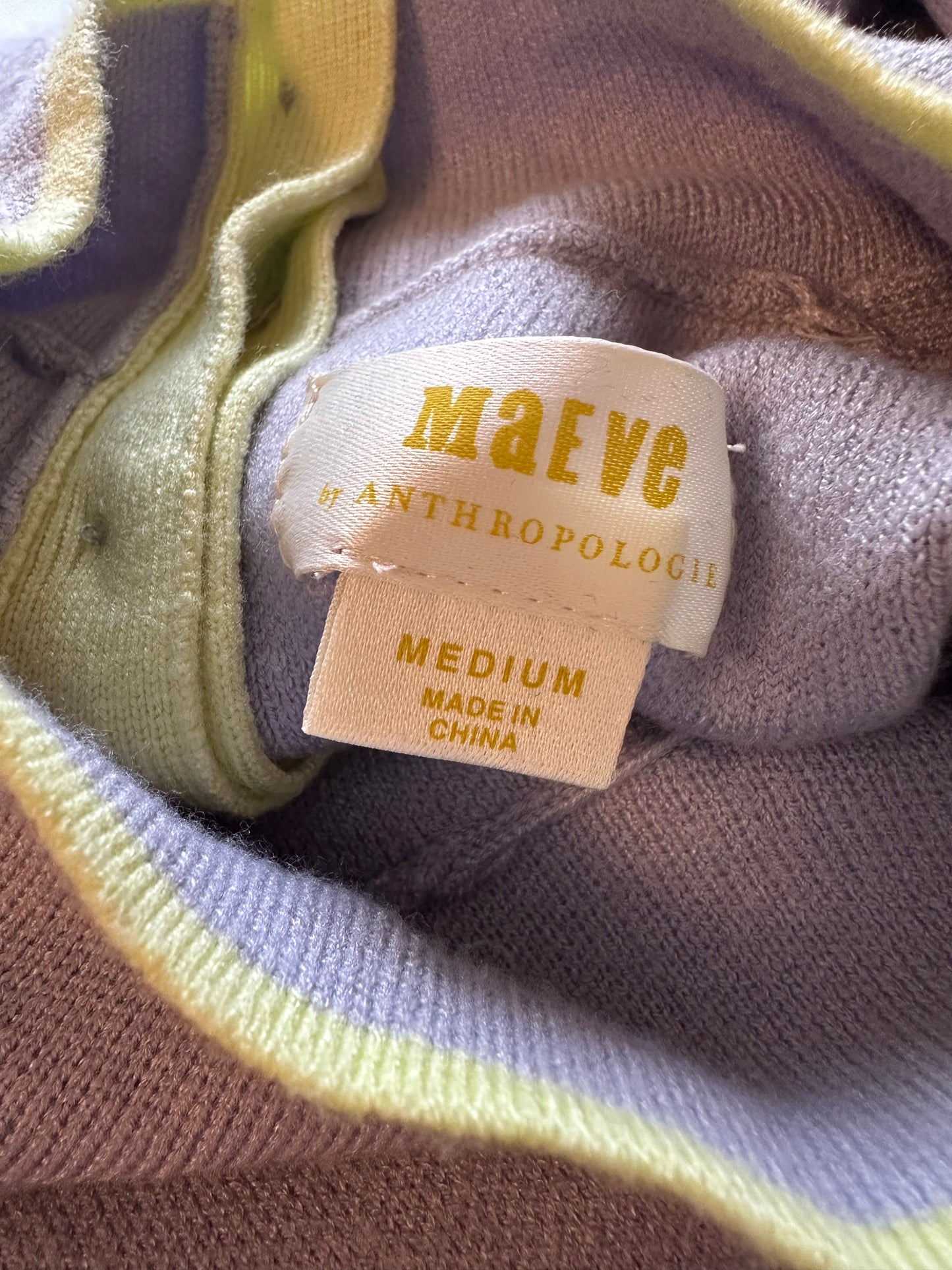 Maeve The Annalise Mock-neck Mini Jumper Dress in Lavender | Size Medium