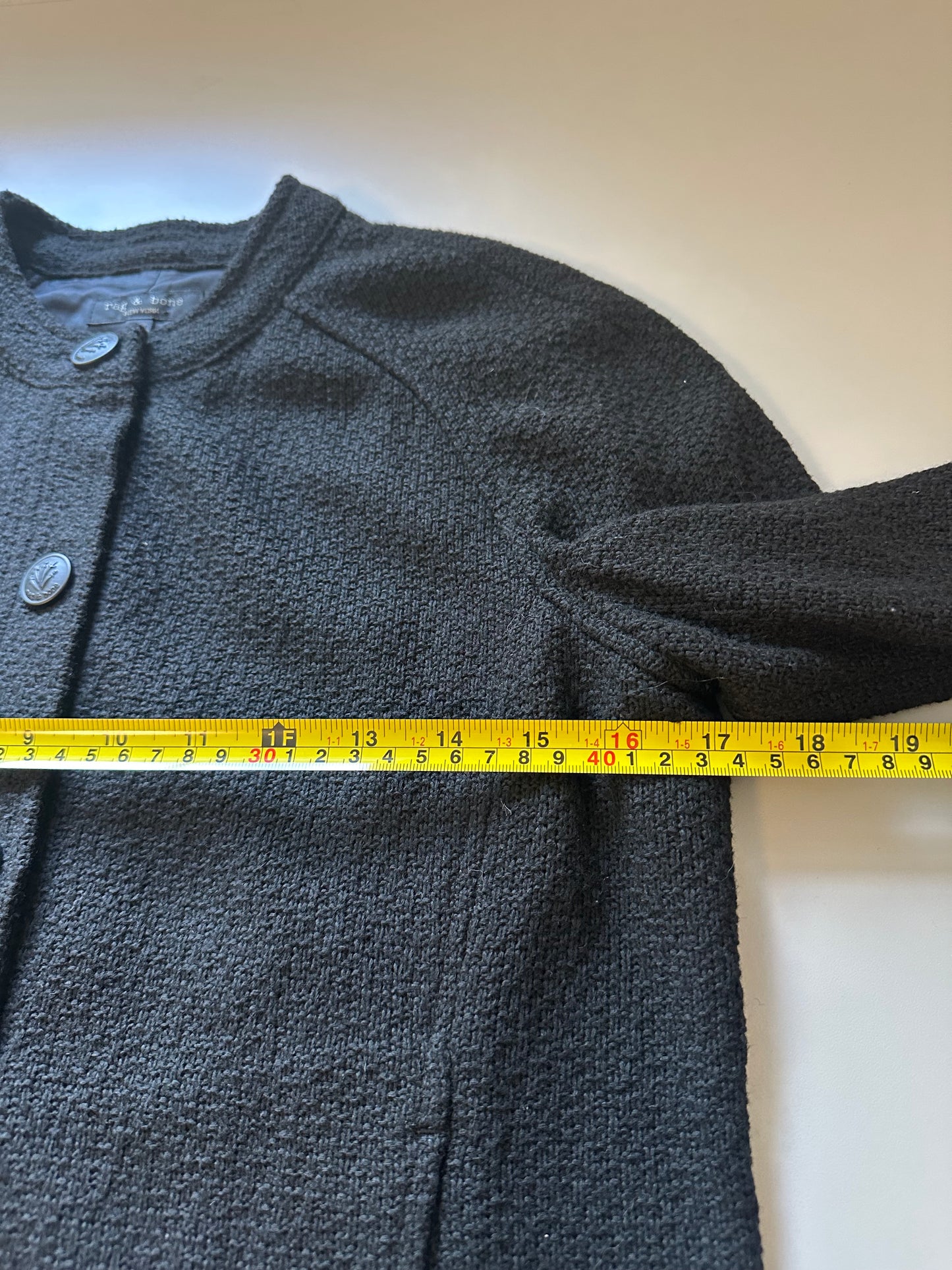 Rag & Bone Carol Woven Jacket in Black | Size 6