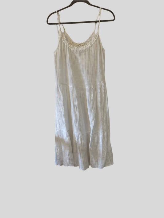 Beachlunchlounge White Tiered Gauze Dress Size XS
