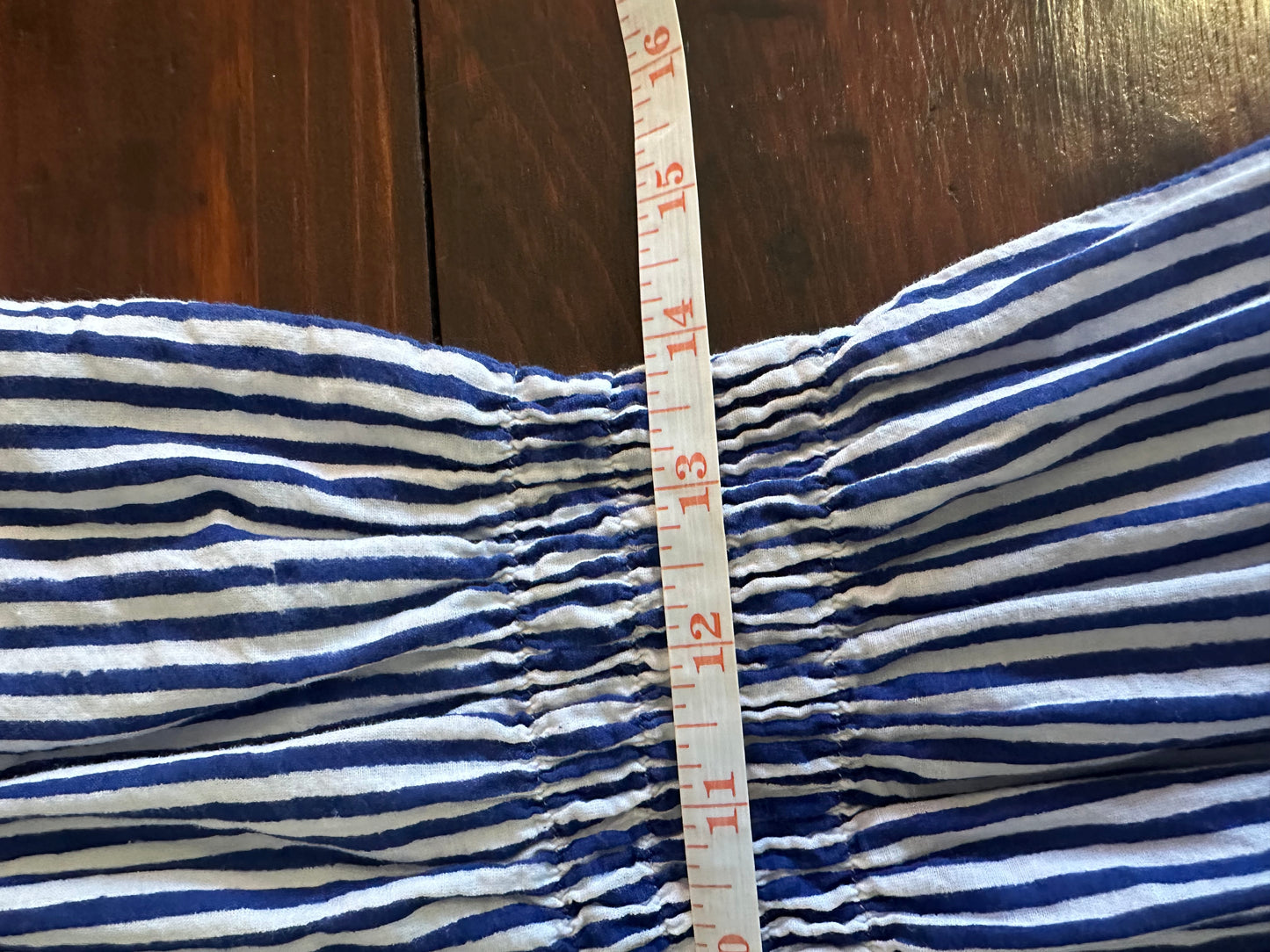 CJ Laing Blue and White Striped Dress Size Medium