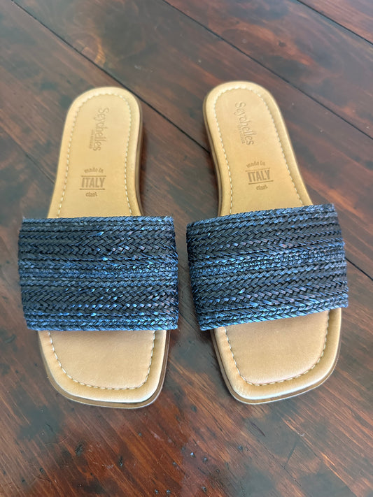 Seychelles Women's Palms Perfection Sandals in Black - Size 8.5