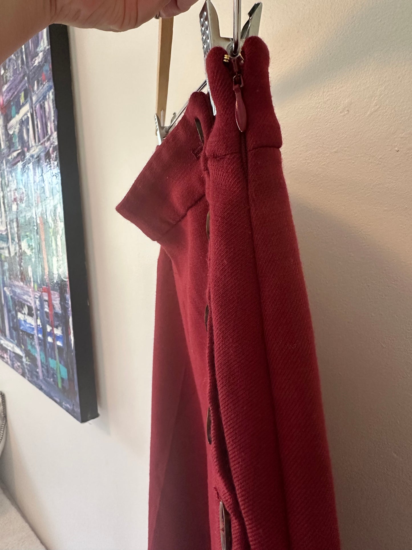 Sezane Marino Trousers in Burgundy - Size 40