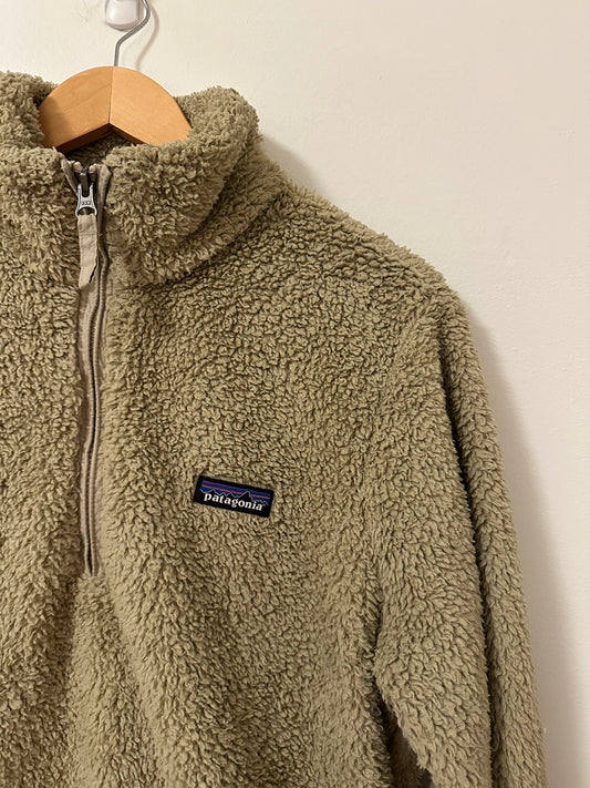 Patagonia Women's Los Gatos 1/4-Zip Fleece Pullover in Olive Green | Size Large
