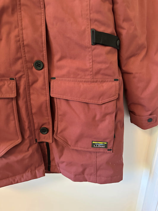 L.L. Bean - Women’s Maroon Maine Mountain Parka with Faux Fur Hood | Size Medium