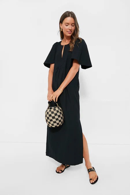 NWT Pomander Tuckernuck Place Black Finley Flutter Sleeve Maxi Dress | Size XXL