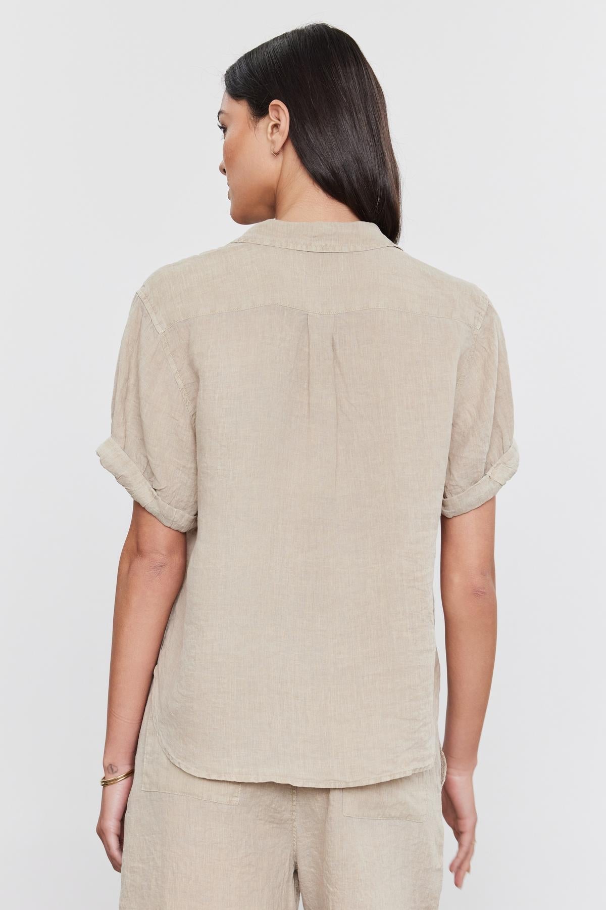 Velvet by Graham & Spencer Elerie Linen Top in Autumn | Size Small