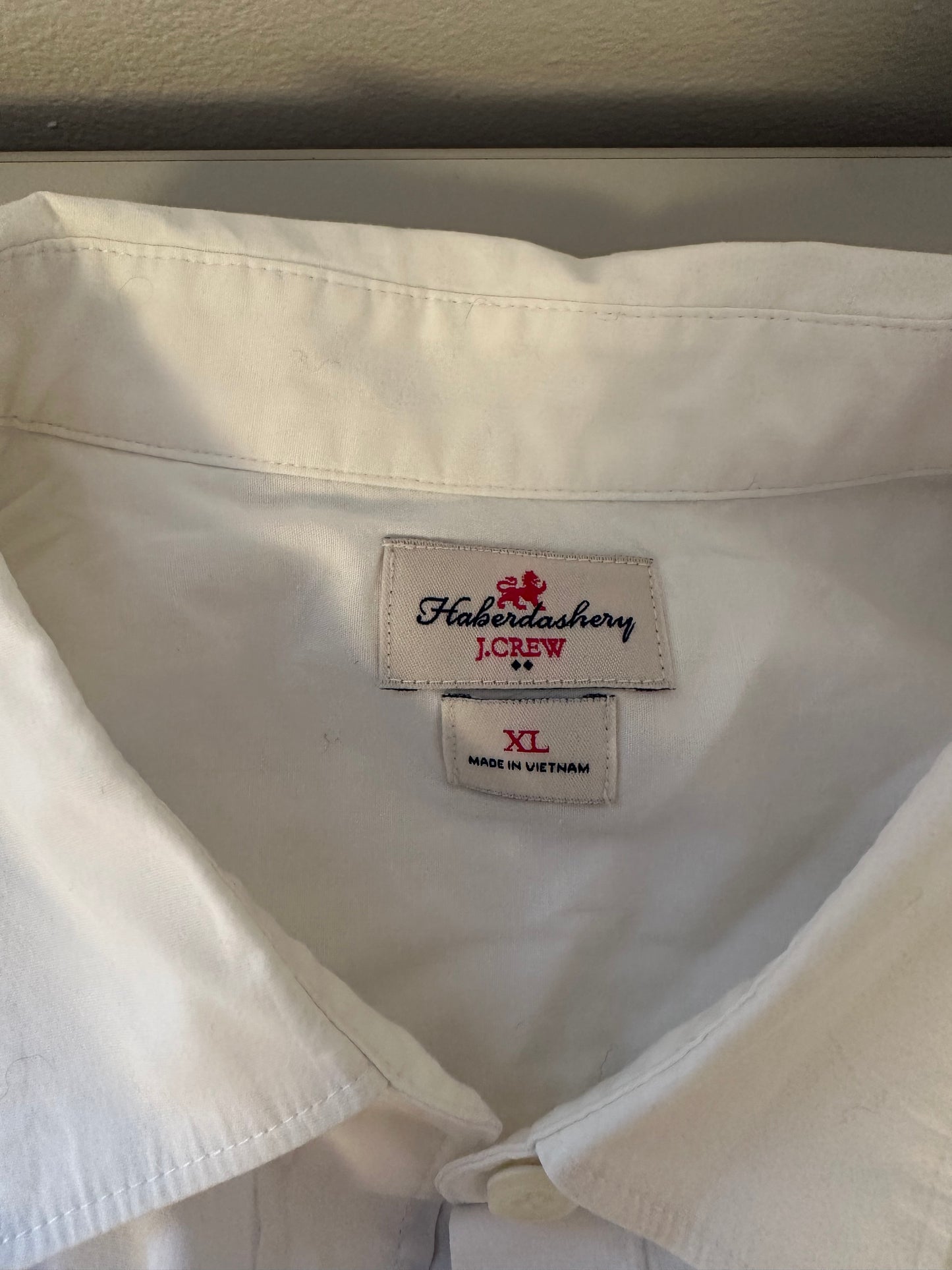 J. Crew Women's Haberdashery White Button Down Shirt | Size XL