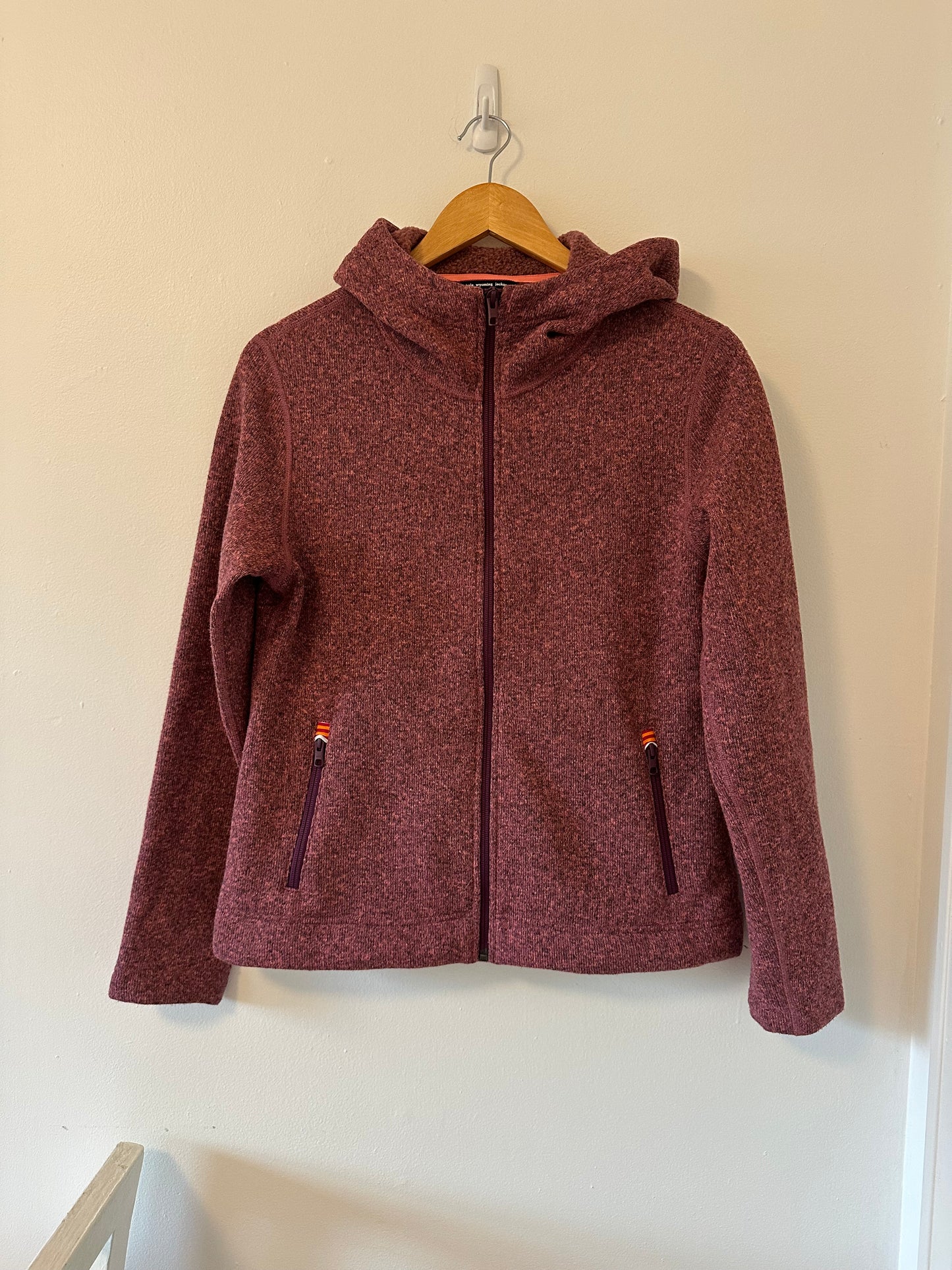 Stio Sweetwater Fleece Full Zip Hooded Jacket in Maroon - Size Small