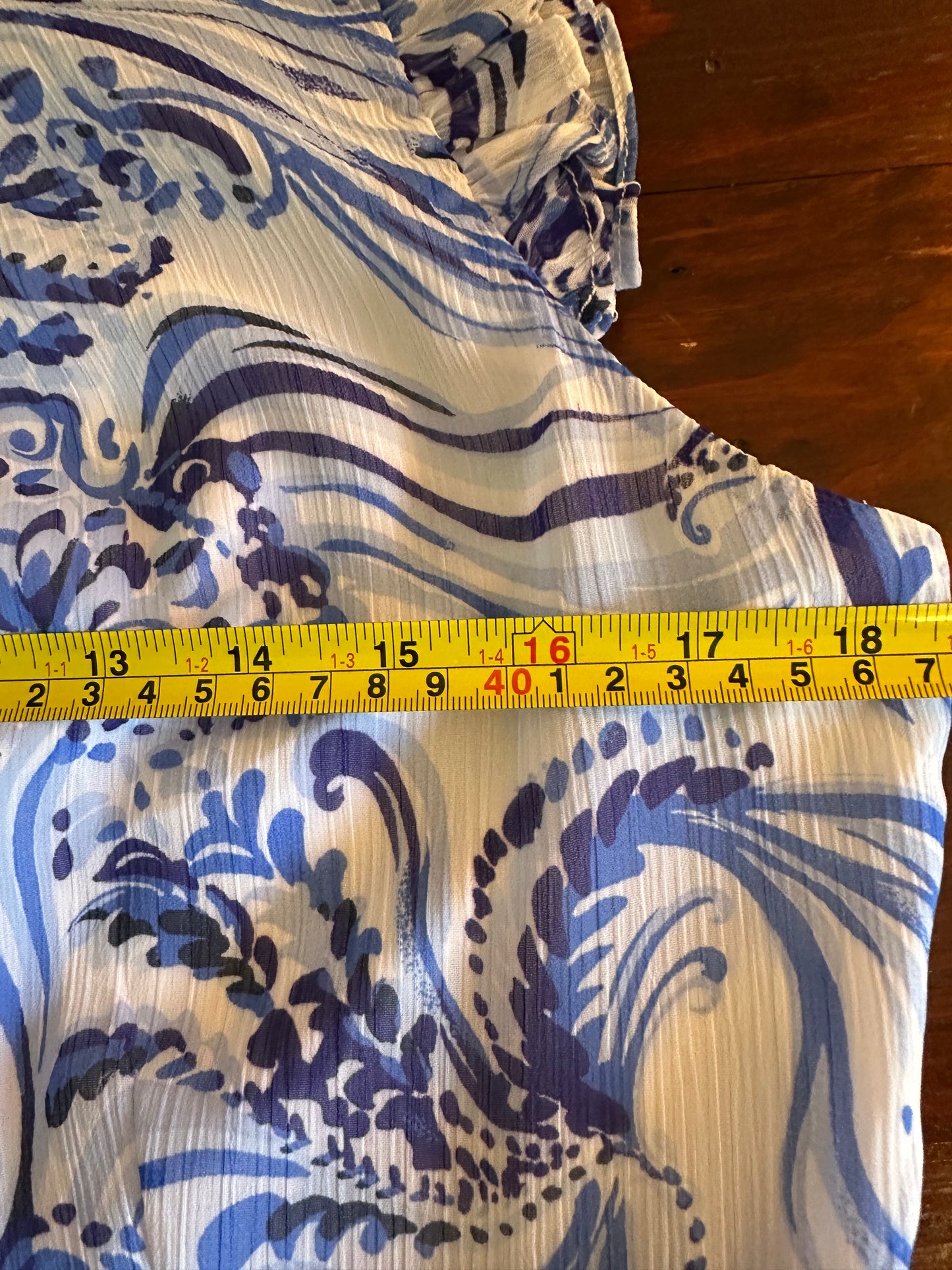 Lilly Pulitzer Jazzy Blue and White Sleeveless Dress - Size 10