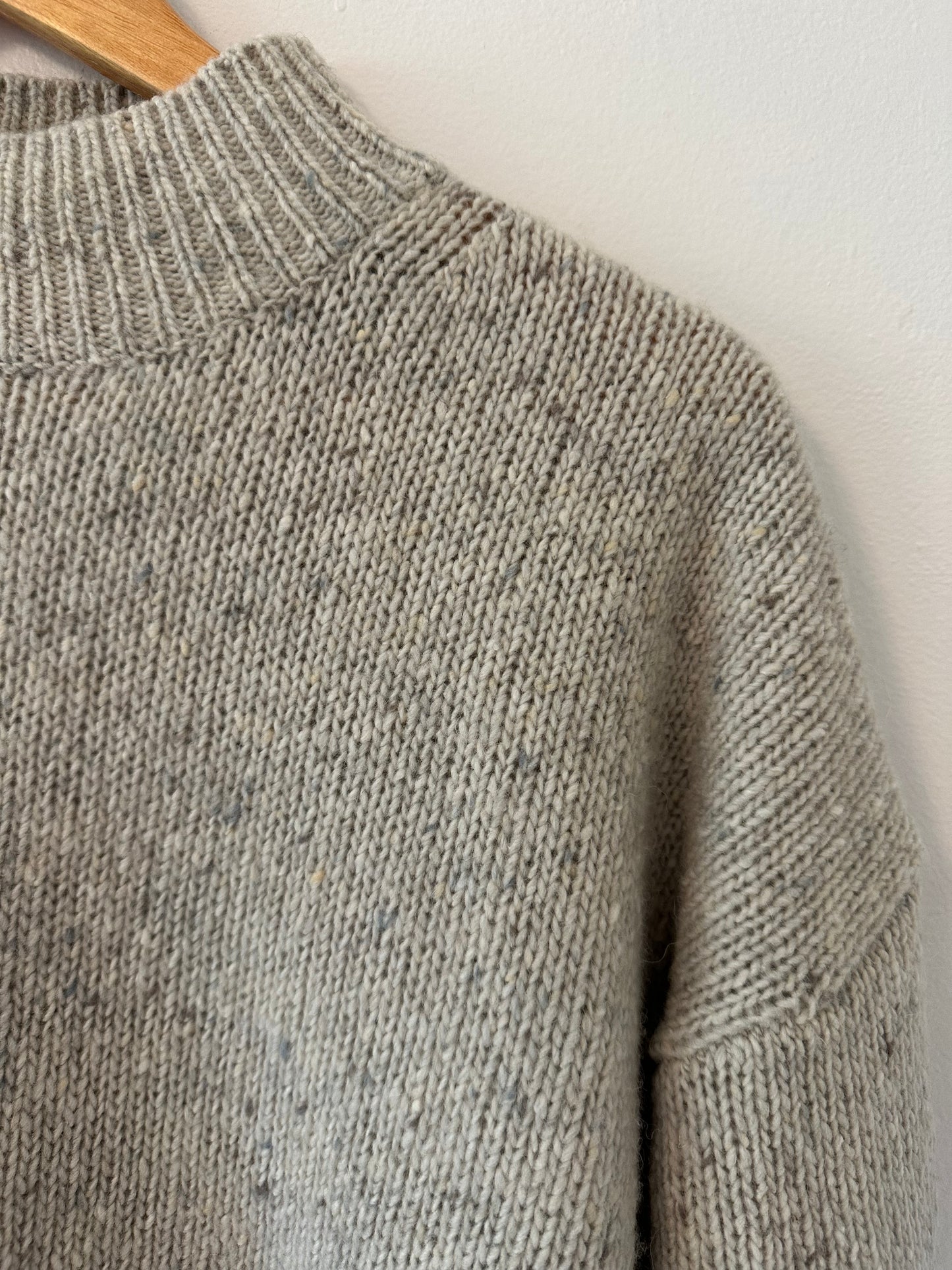 Margaret O’Leary Oatmeal Marled Turtleneck Sweater - Size Small