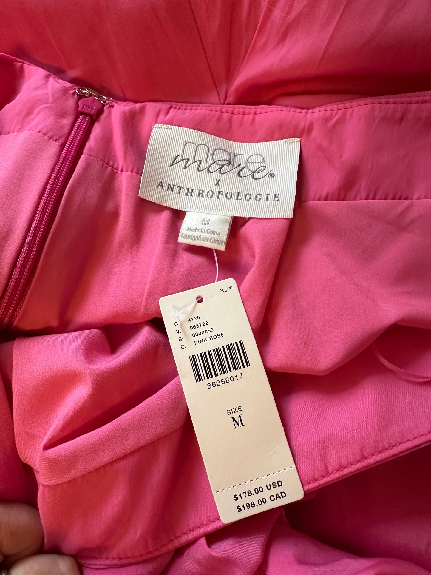 NWT Mare Mare x Anthropologie Ruffle Hem Midi Skirt in Pink | Size Medium