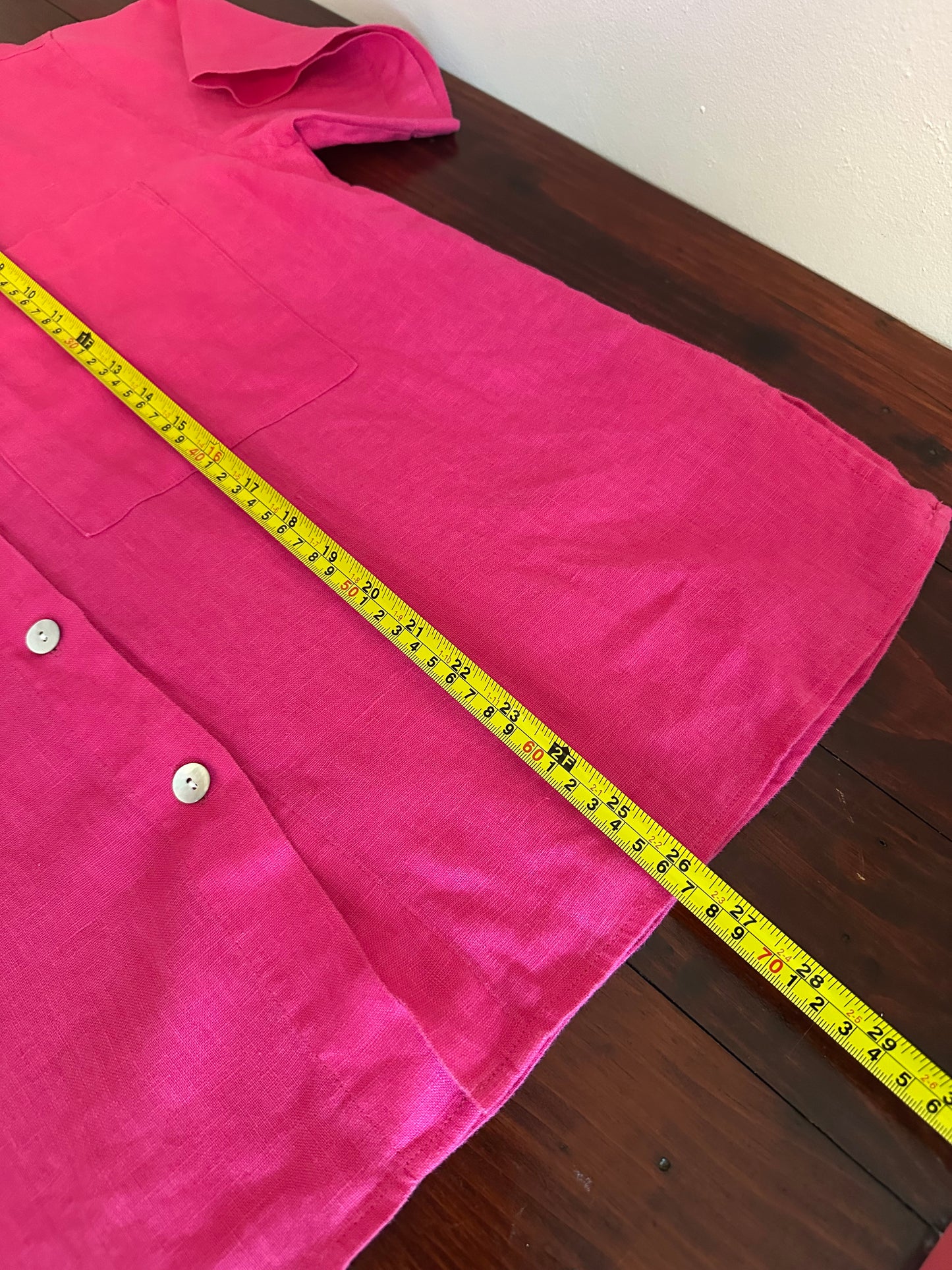 Rails Mackinley Linen Top in Raspberry- Size Small