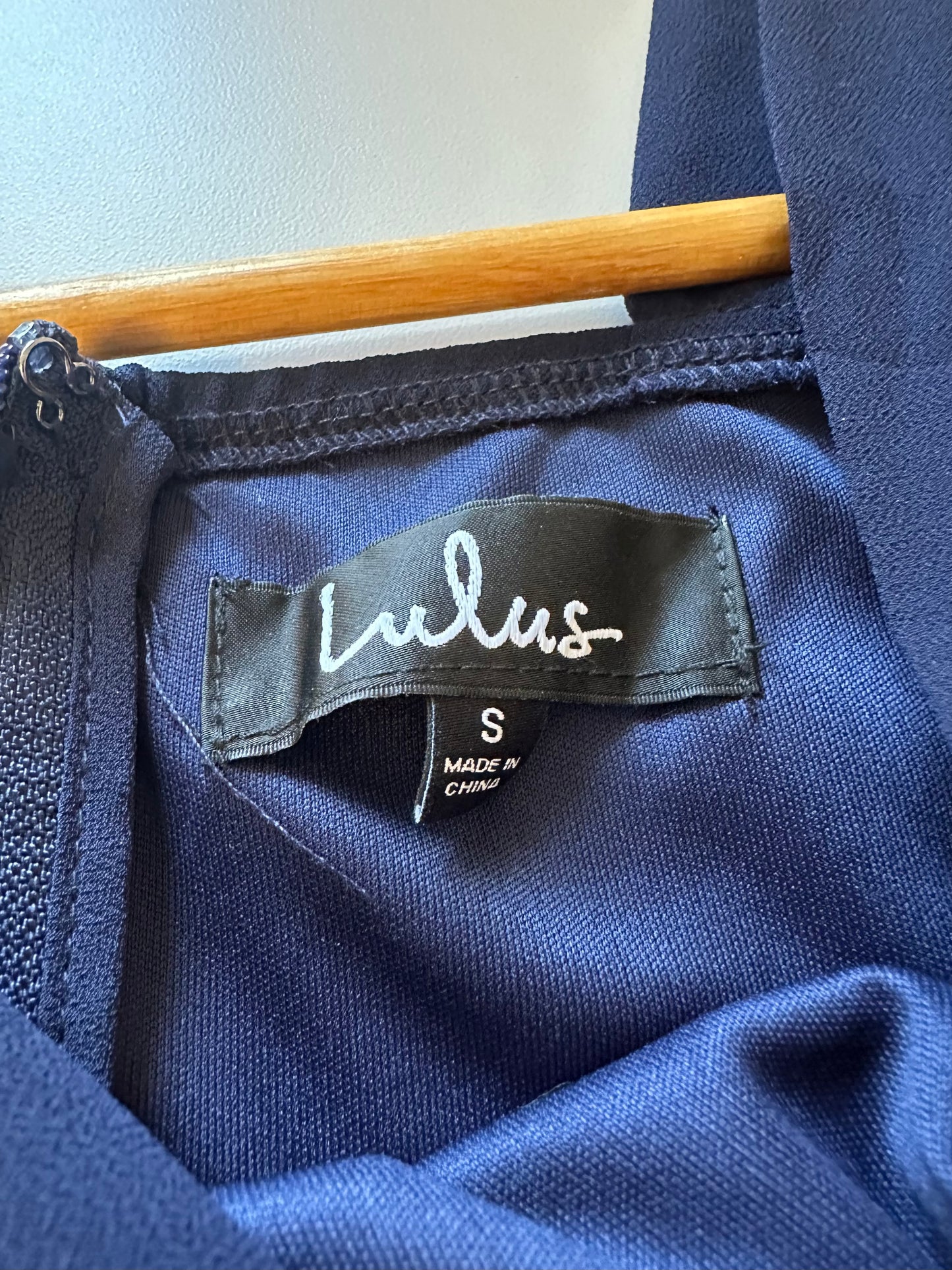 NWT Lulus Air of Romance Navy Blue Maxi Dress | Size Small