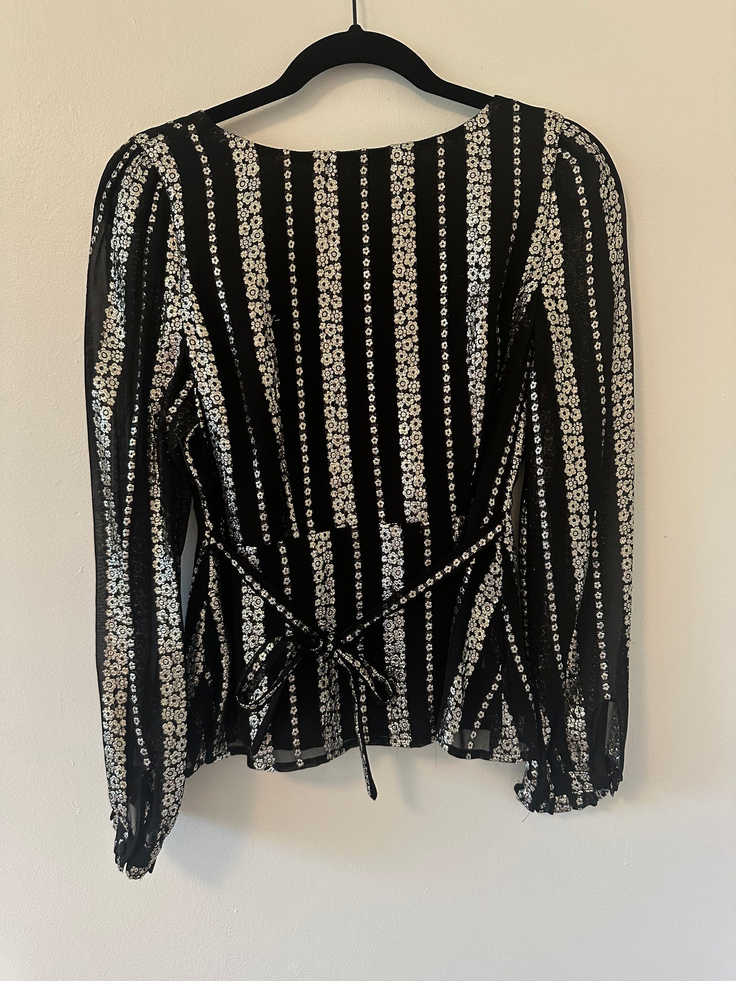 Emerson Fry Juney 2 Blouse in Viscose Black Lurex - Size Small