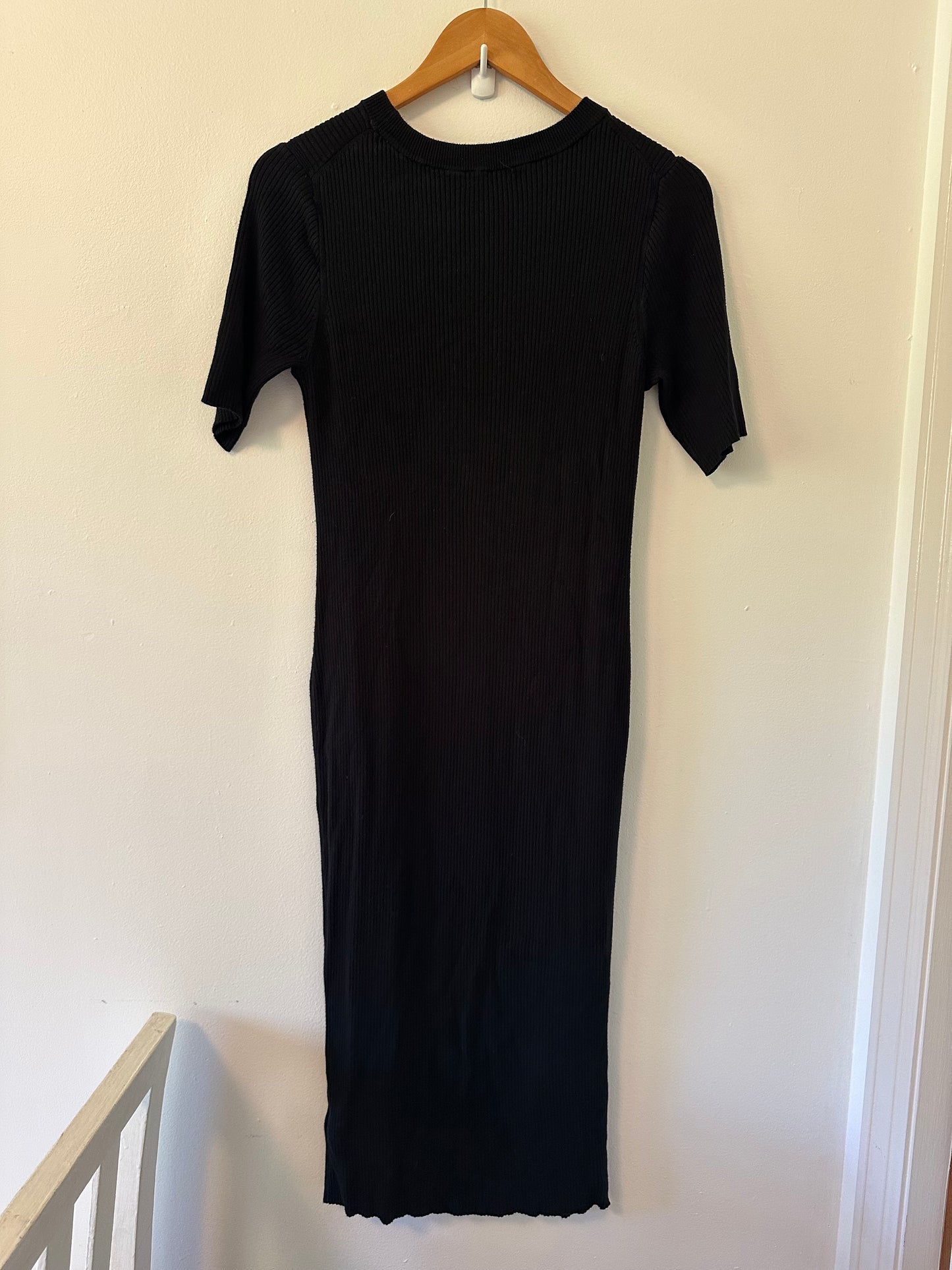 J. Crew Ribbed Knit Short Sleeve Midi Dress - Size Small