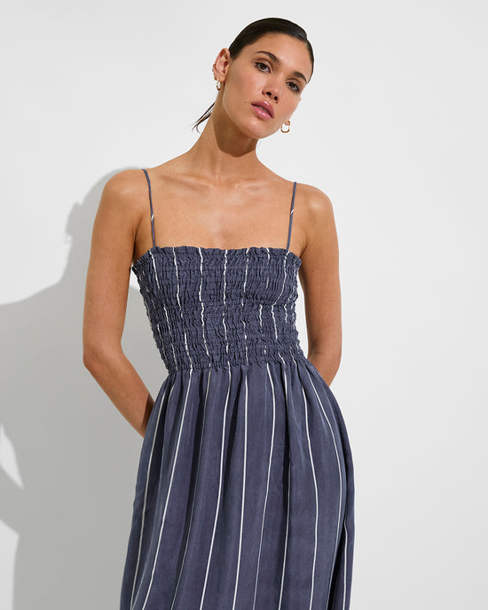 Left on Friday Cabana Maxi Dress in Varsity / Coconut - Size S/M