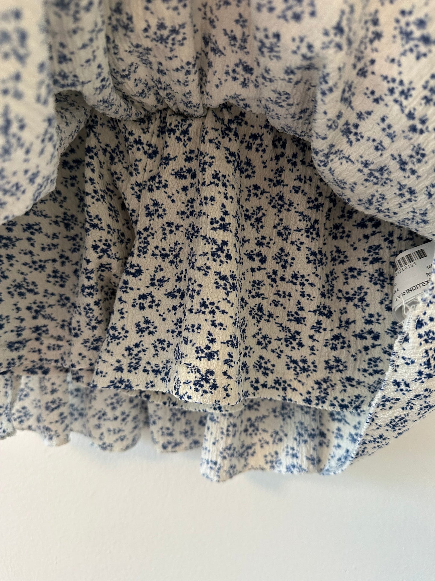 Zara Blue and White Floral Skort - Girls Size 10