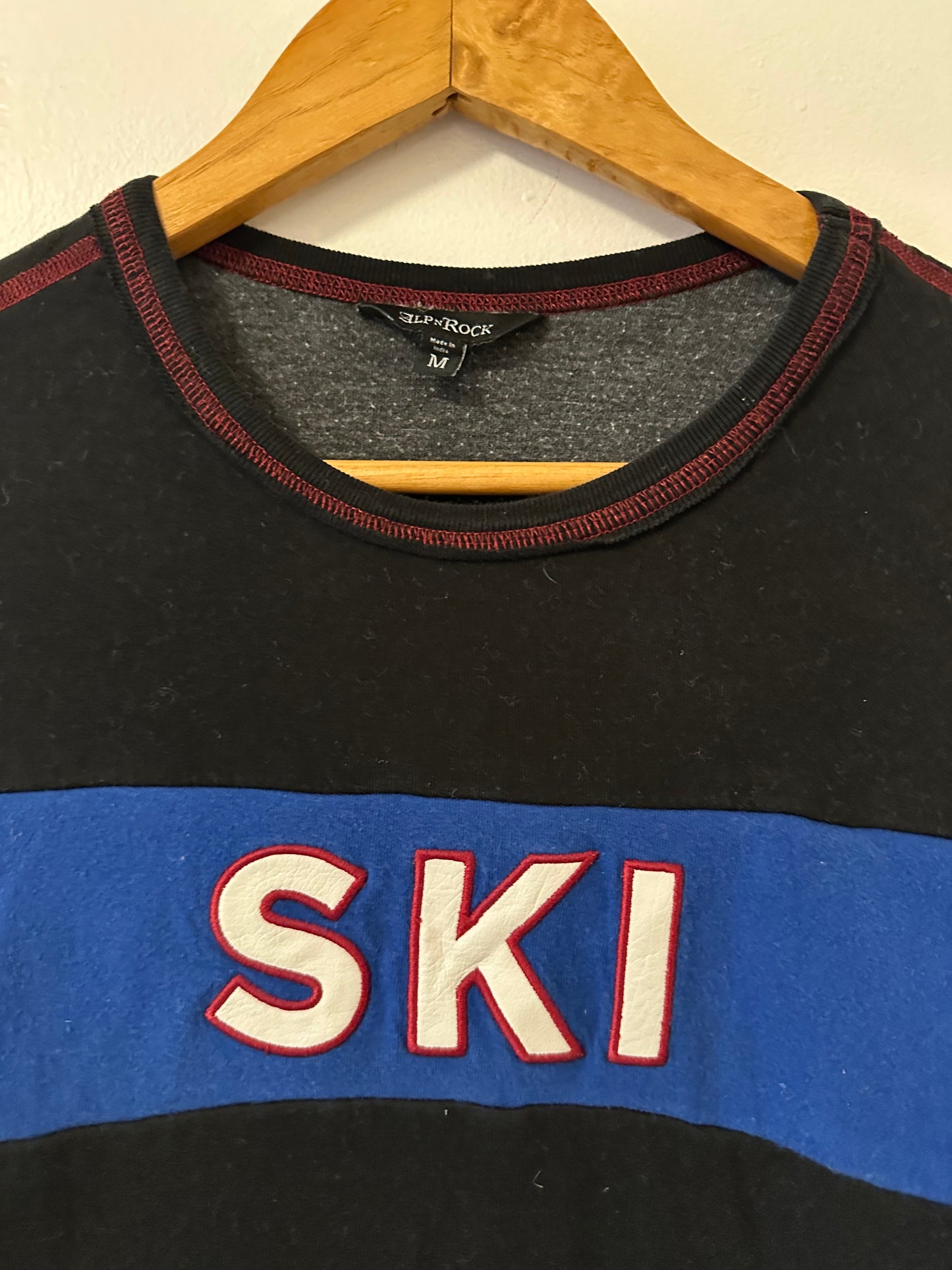 Alp N Rock “Retro Apres Crew” Long Sleeve Embroidered Shirt | Size Medium