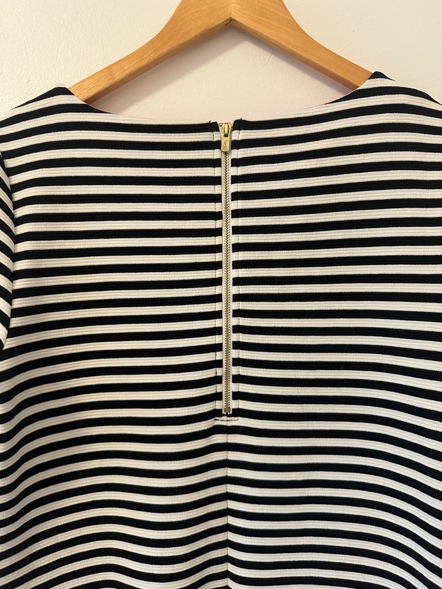Lilly Pulitzer Alden Striped Black and White Dress - Size Large