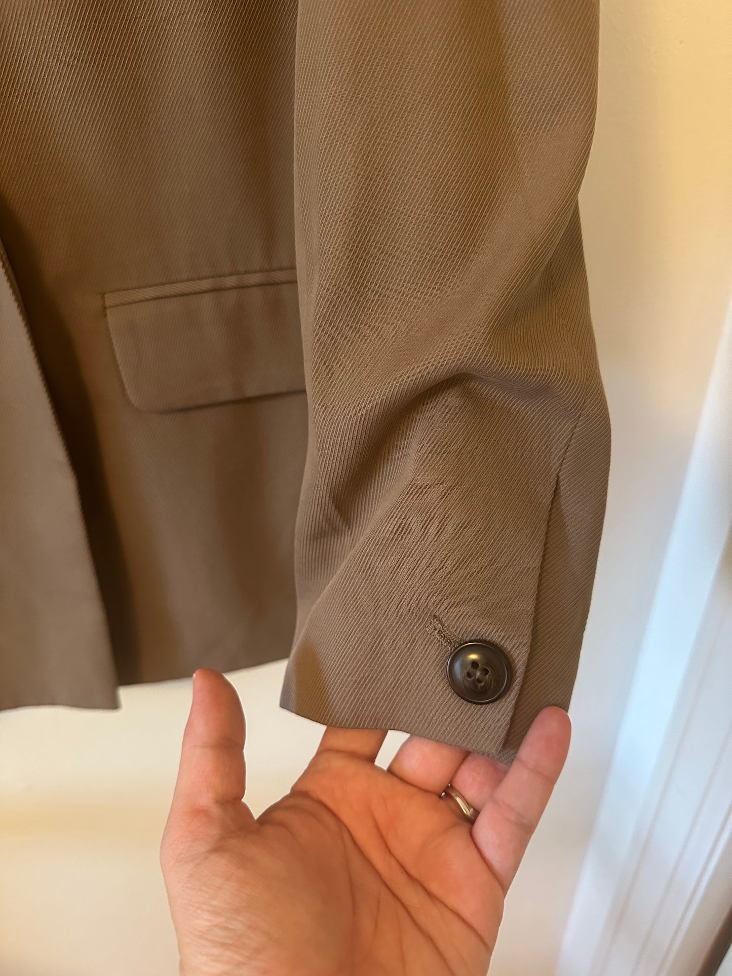 Madewell Womens Drapeweave Caldwell Double-Breasted Blazer Brown - Large