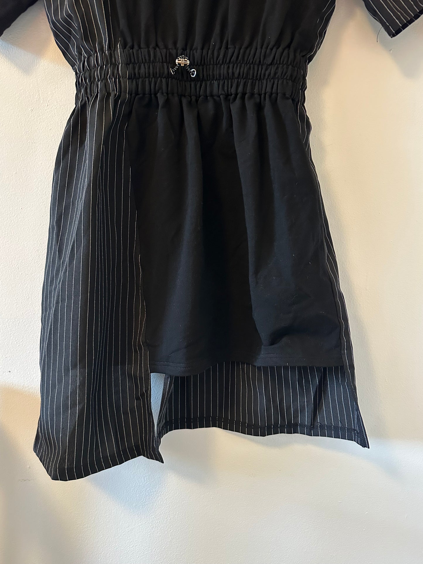 Maniere De Voir Asymmetrical Striped Mini Dress - Size 4