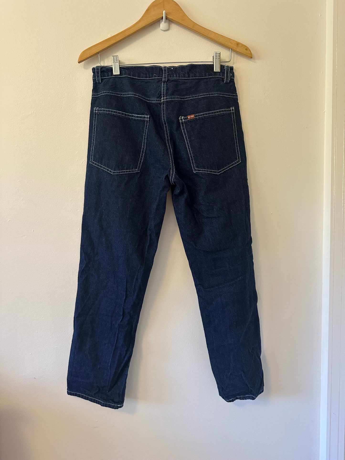 Hey Gang Denim Workpants Blue Straight Leg Women's Jeans | Size 1