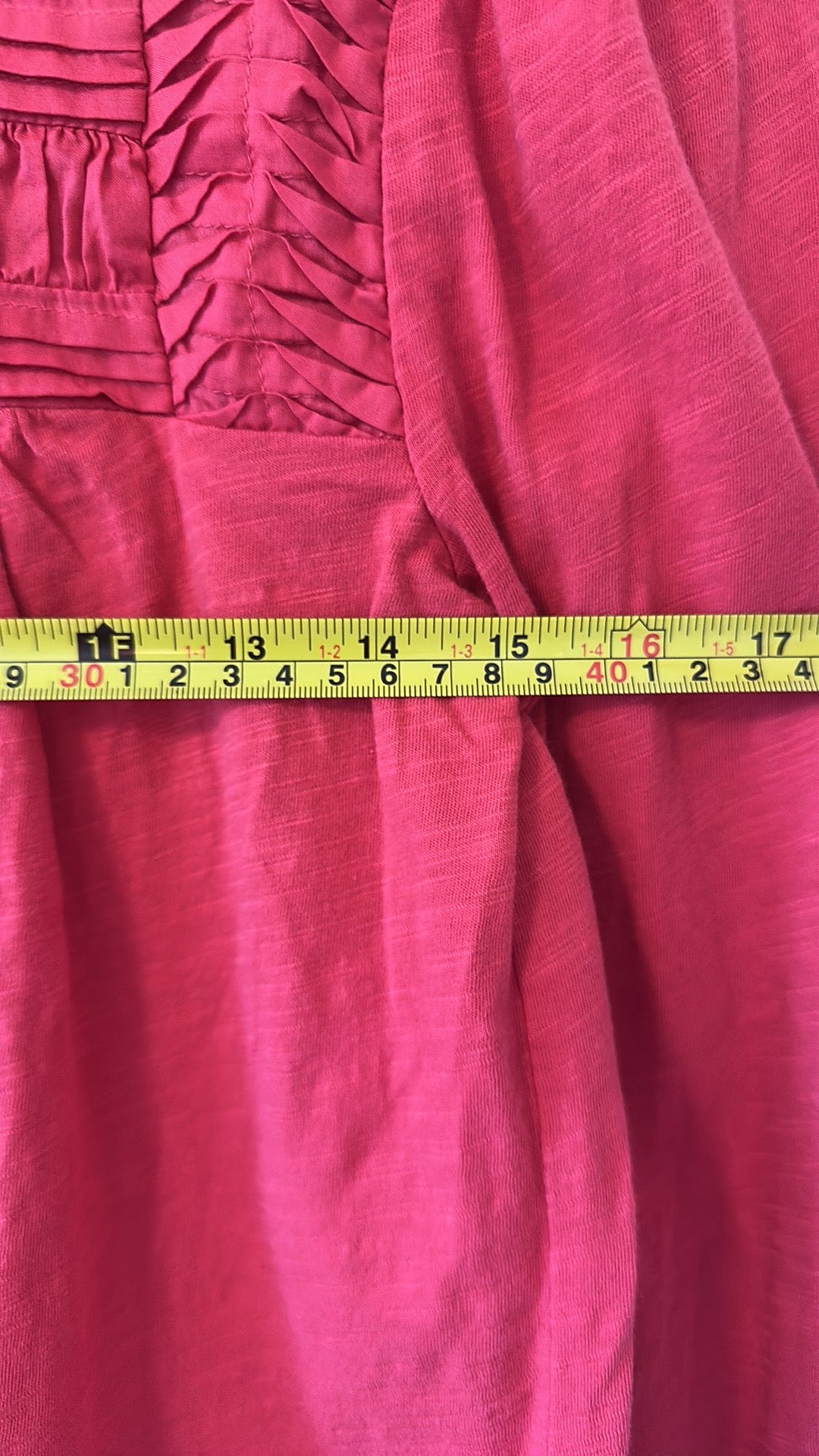 Boden Pintuck Yoke Top in Berry Red - Size US 4