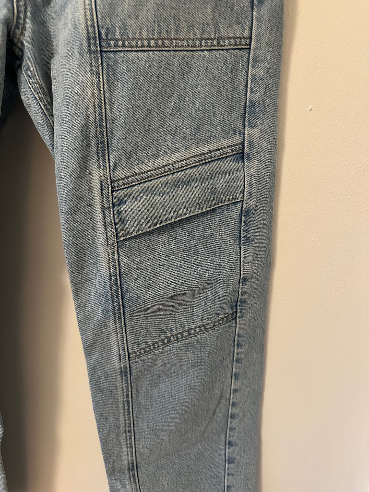 Agolde Cooper Cargo Straight Leg Cotton Stretch Jeans | Size 28