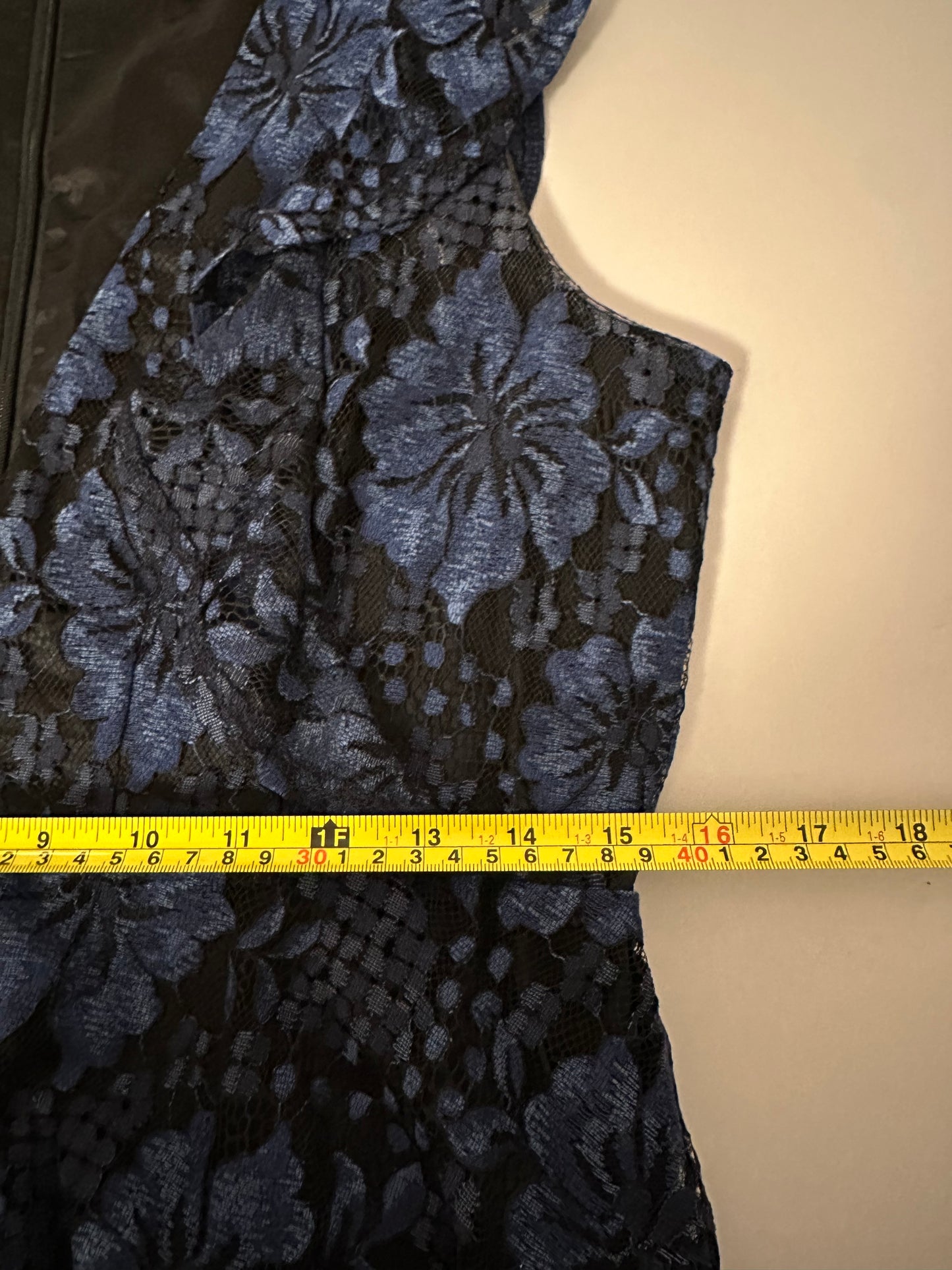 Lulu's Molinetto Navy Blue Lace Ruffled Tiered Sleeveless Maxi Dress | Size Large