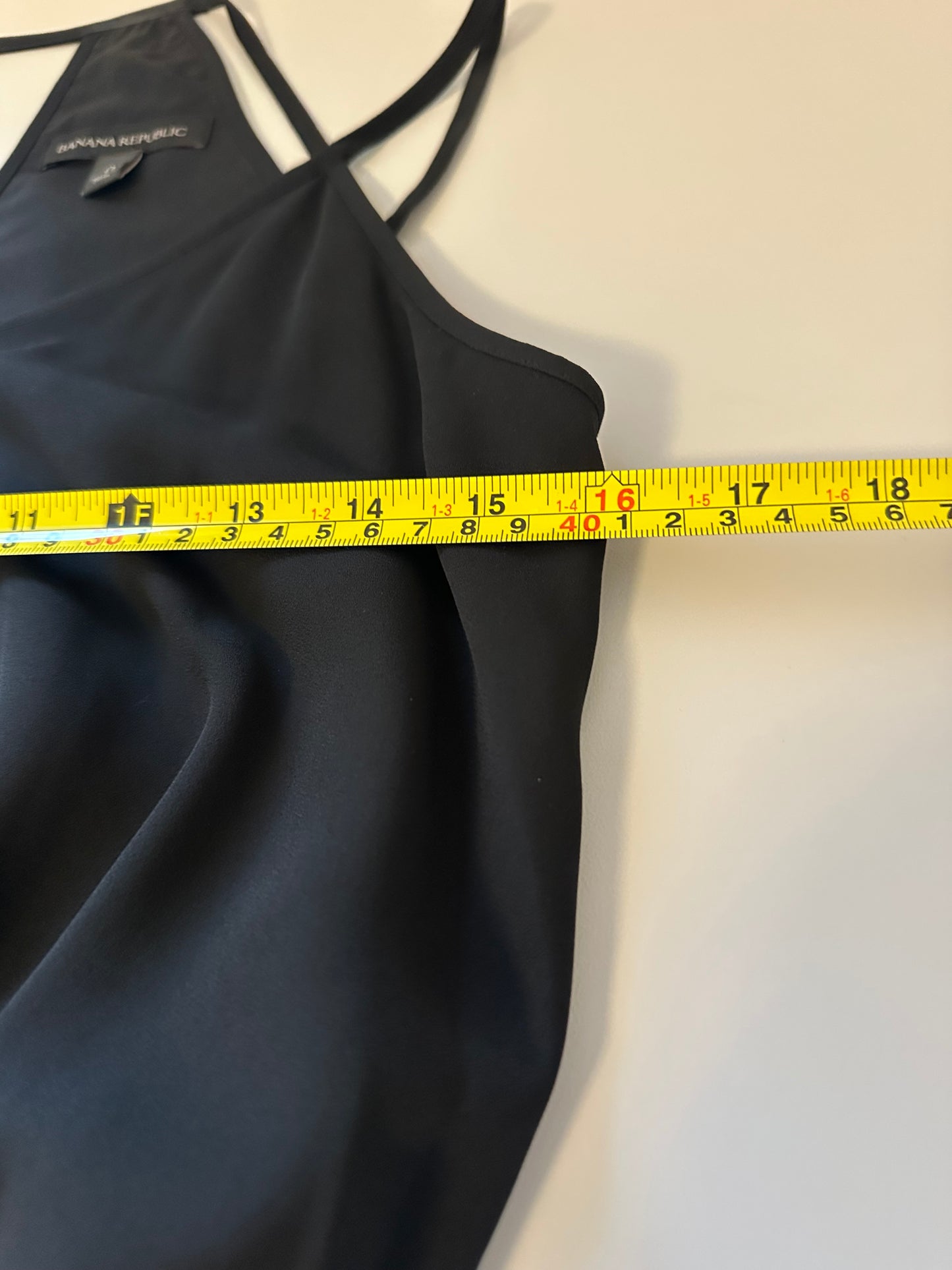 Banana Republic Black Strappy Mini Dress With Pockets | Size 0