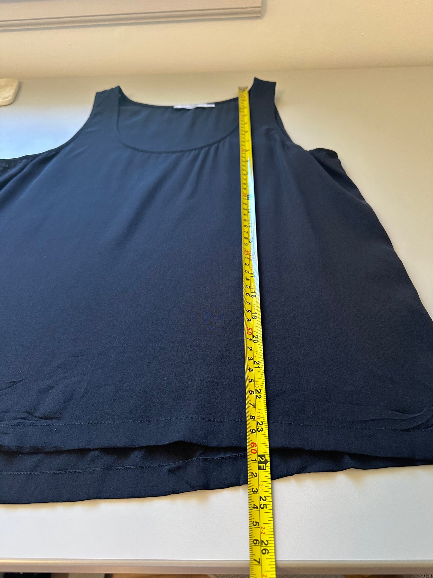 MM Lafleur The Vicky Tank in Washable Silk In Black | Size Medium