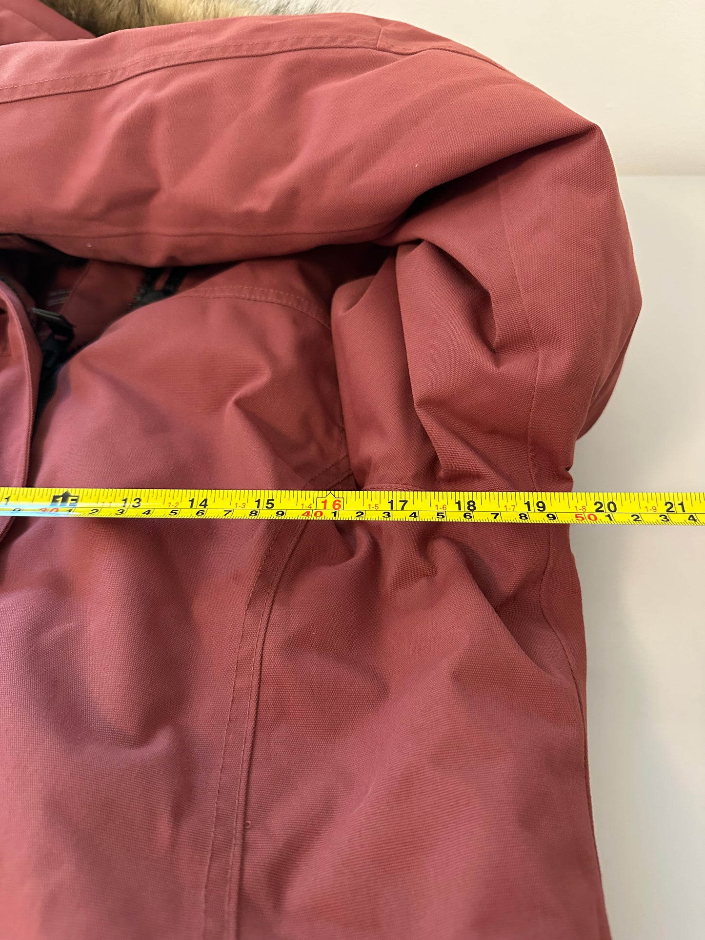 L.L. Bean - Women’s Maroon Maine Mountain Parka with Faux Fur Hood | Size Medium