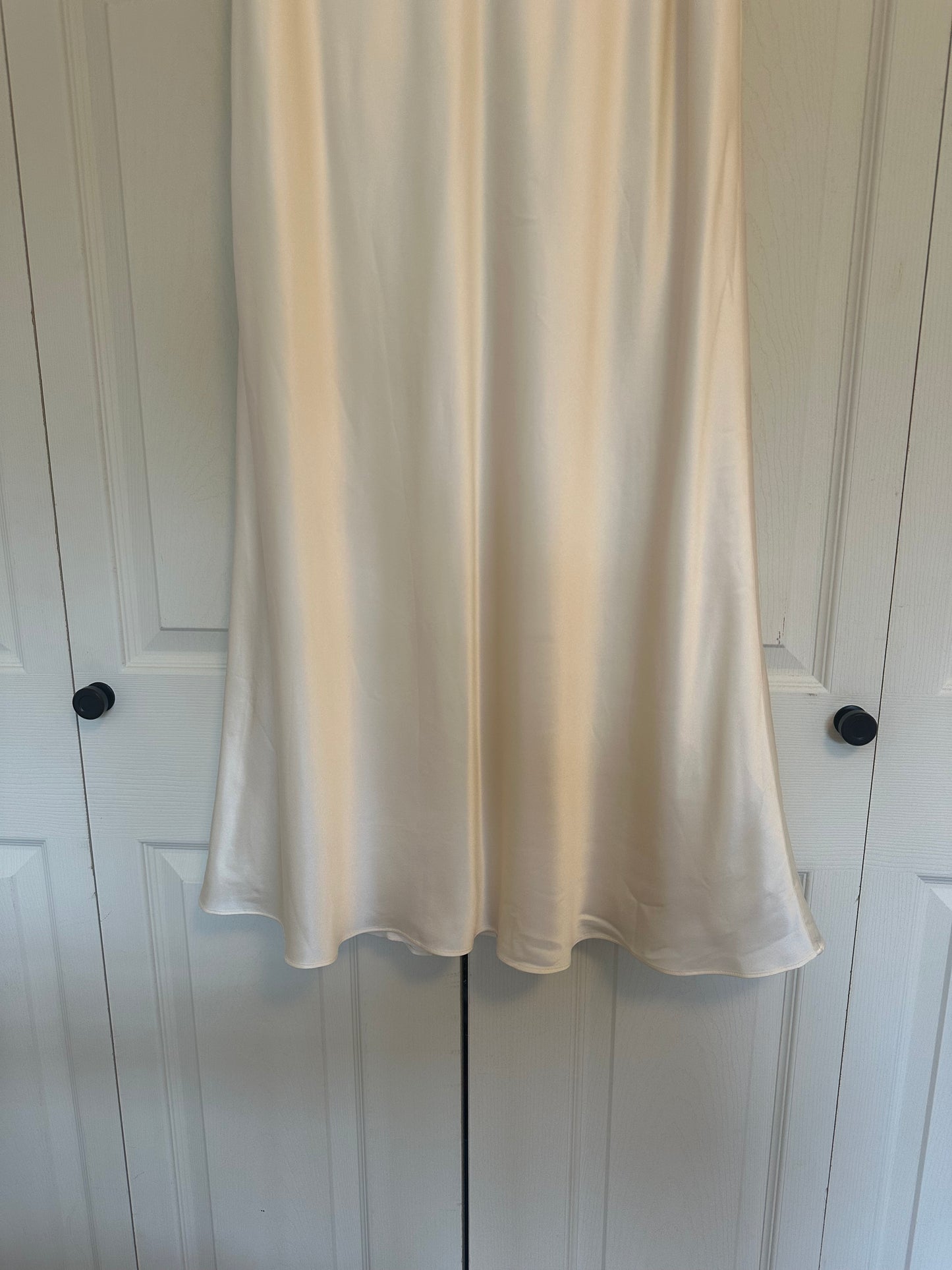 Reformation Bella Cream Silk Maxi Skirt - Size Medium