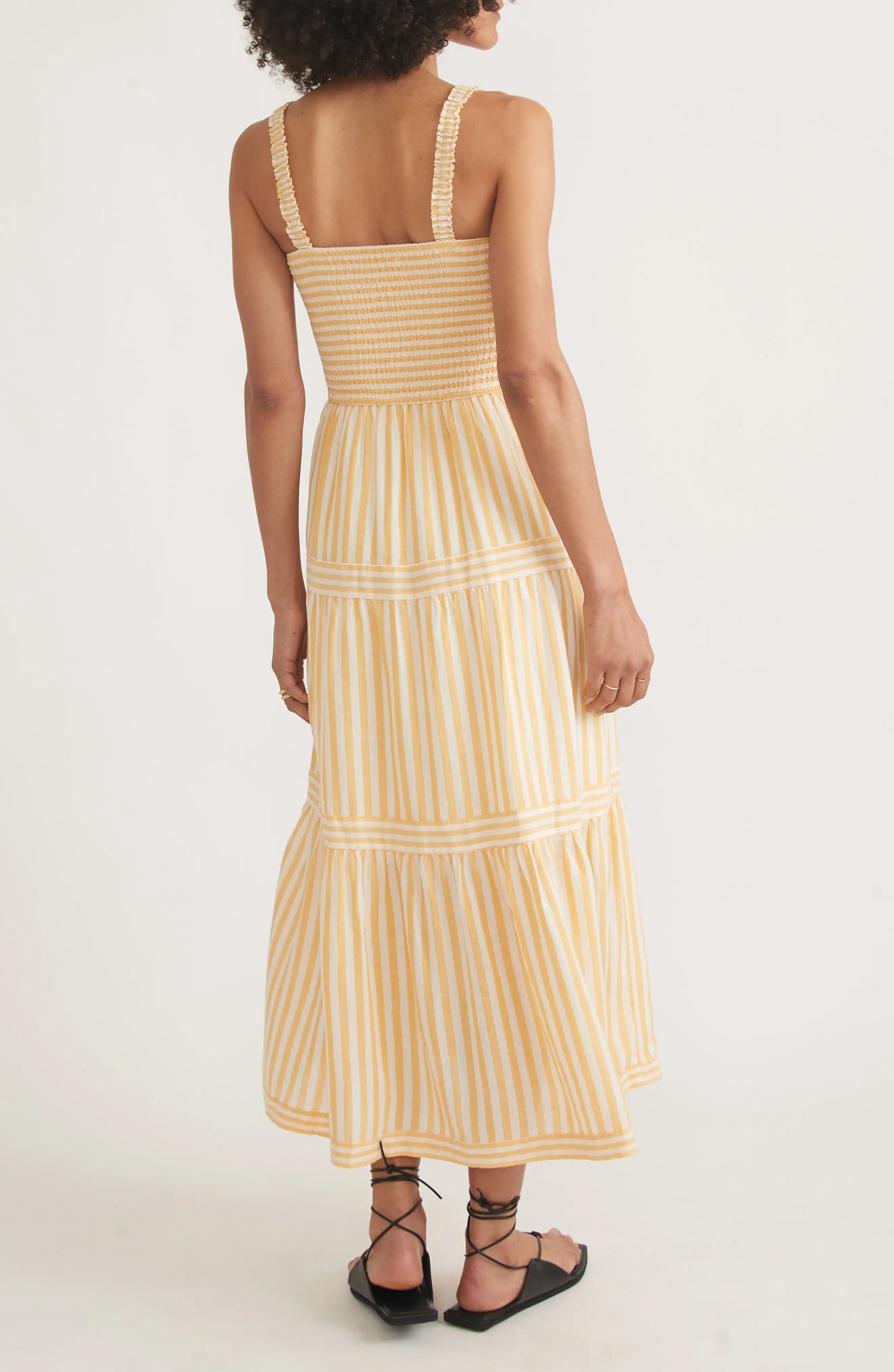 Marine Layer Seline Striped Yellow Maxi Dress - Size XS