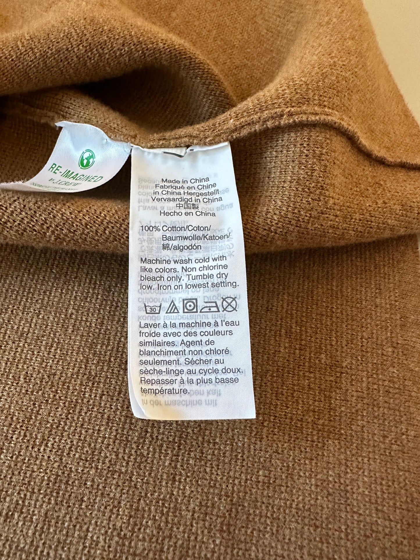 J. Crew Vanessa Camel Open Longline Cardigan Sweater | Size Small