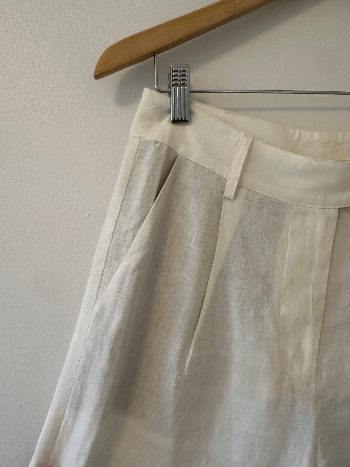 Steve Madden White Imelda Linen Blend Shorts Size Medium