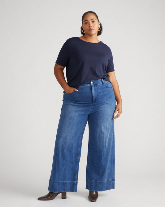 Universal Standard Carrie High Rise Wide Leg Jeans | Size 16