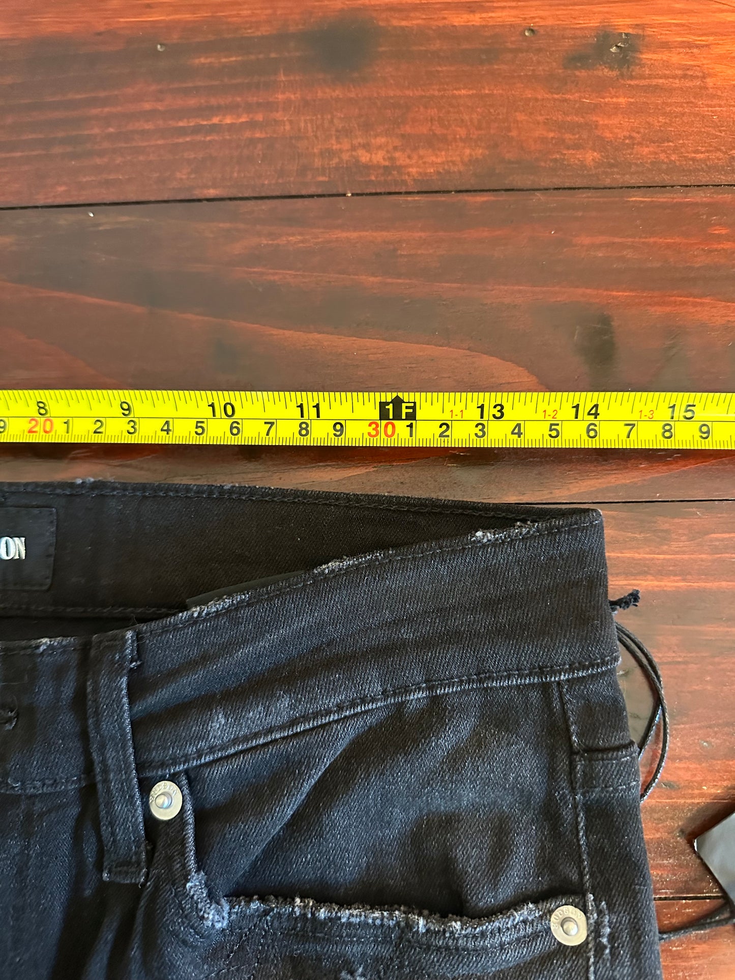 NWT Hudson Nico Distressed Black Skinny Jeans - Size 27