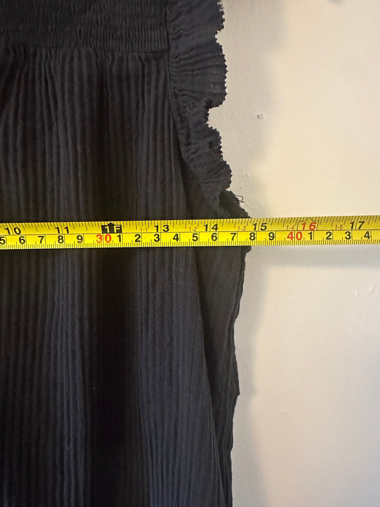 J. Crew Smocked Ribbed Cotton Henley Midi Dress In Black Size XS