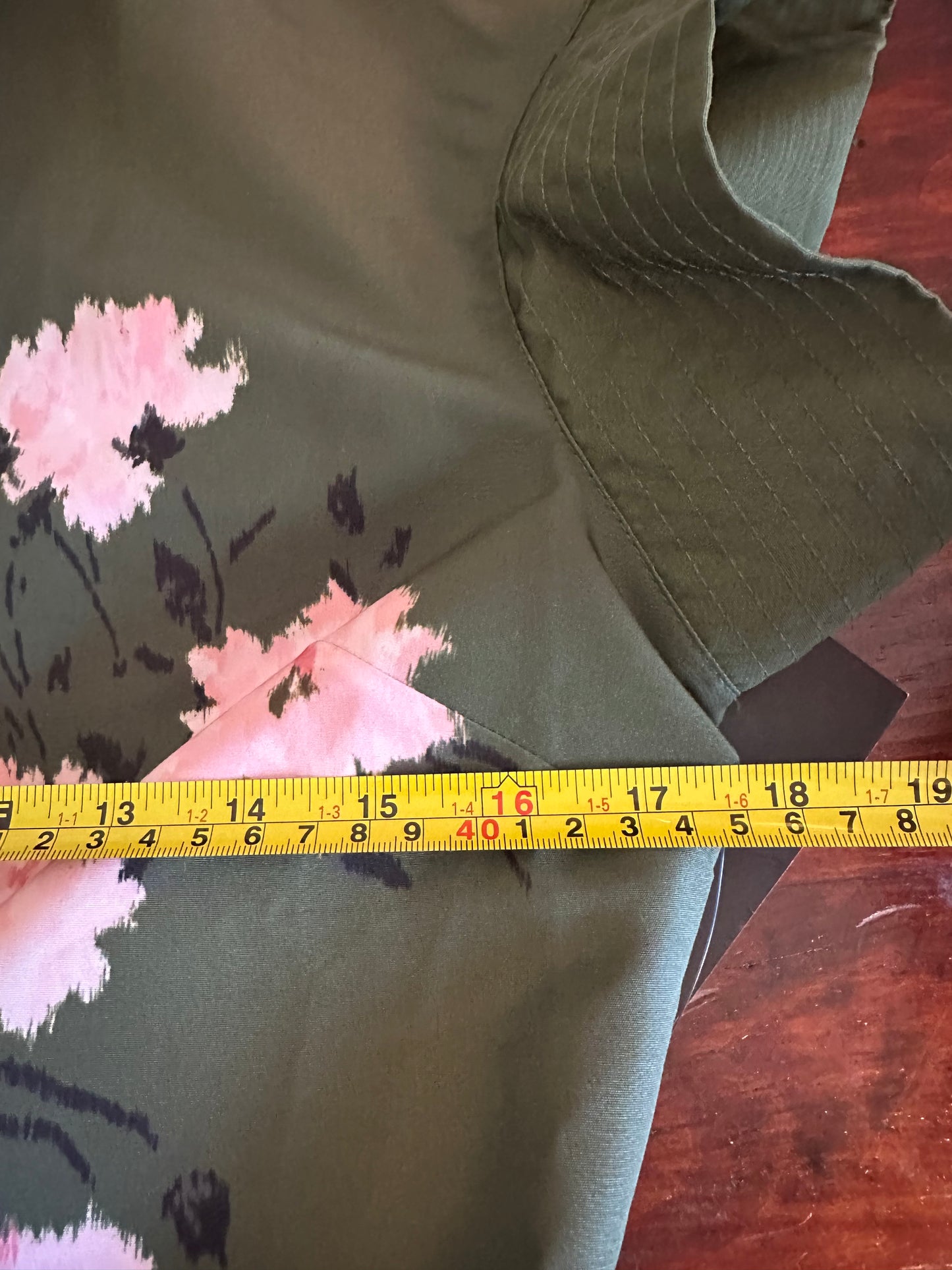 NWT Tuckernuck Olive and Pressed Powder Floral Chloe Dress - Size Large