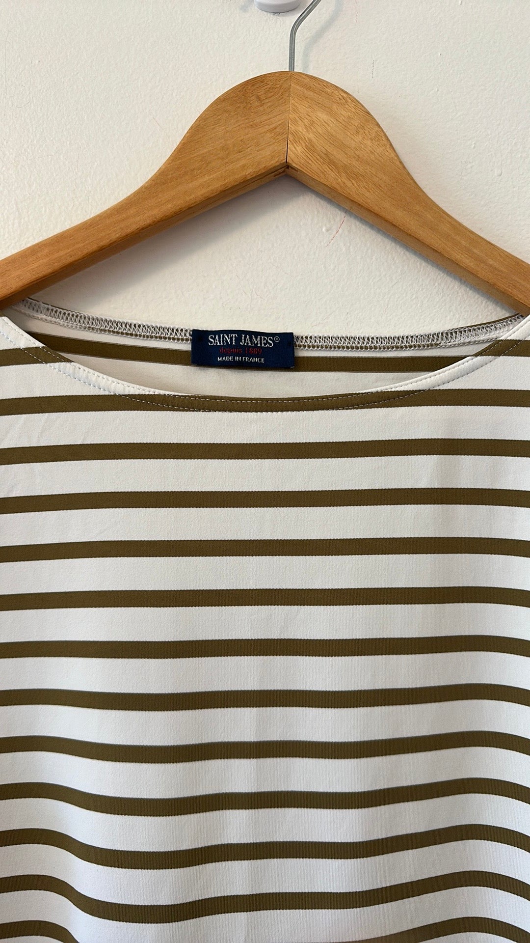 Saint James Phare Boat Neck Striped Tunic with Slits - Size 10