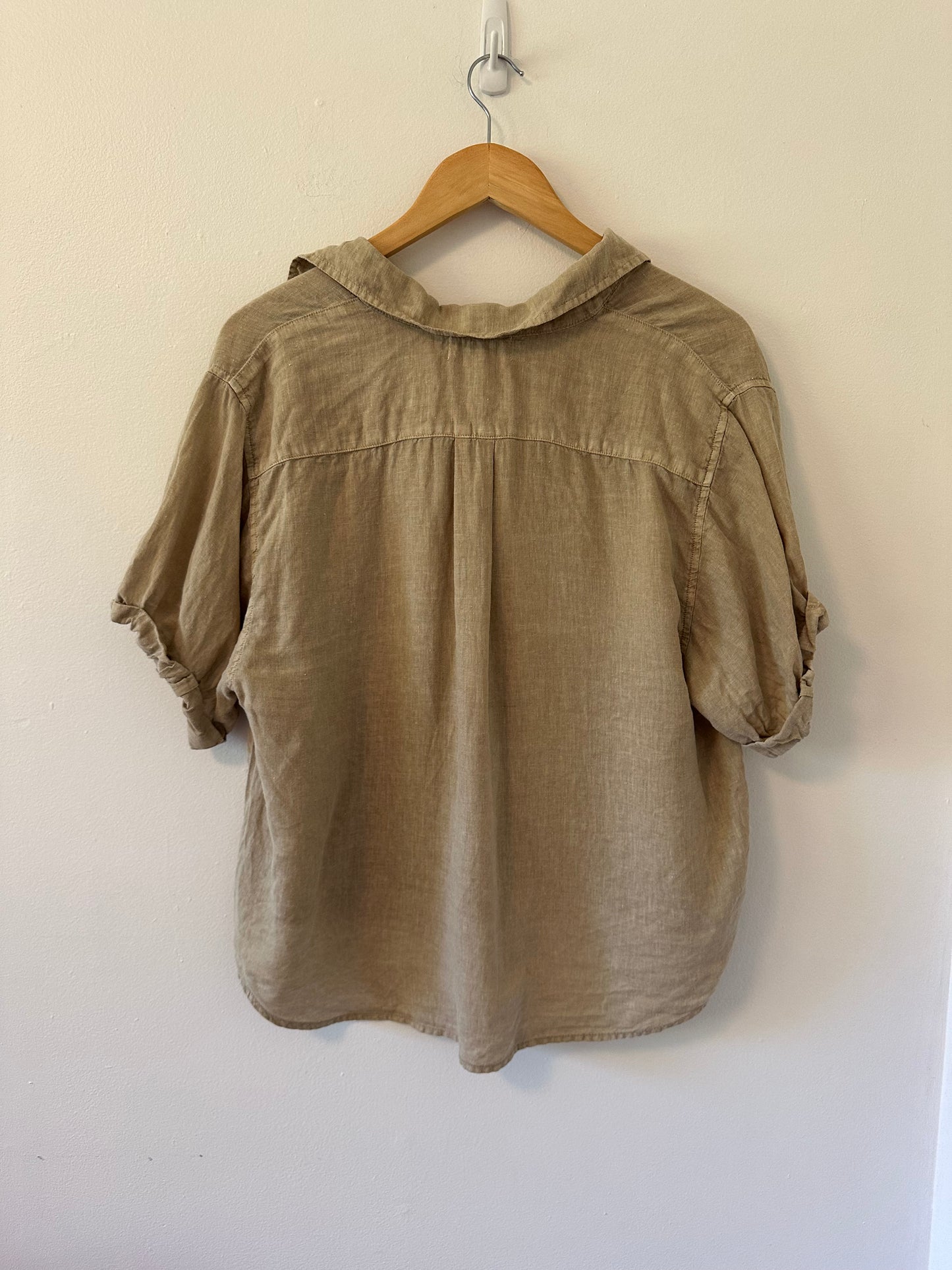 Velvet by Graham & Spencer Elerie Linen Top in Autumn | Size Small