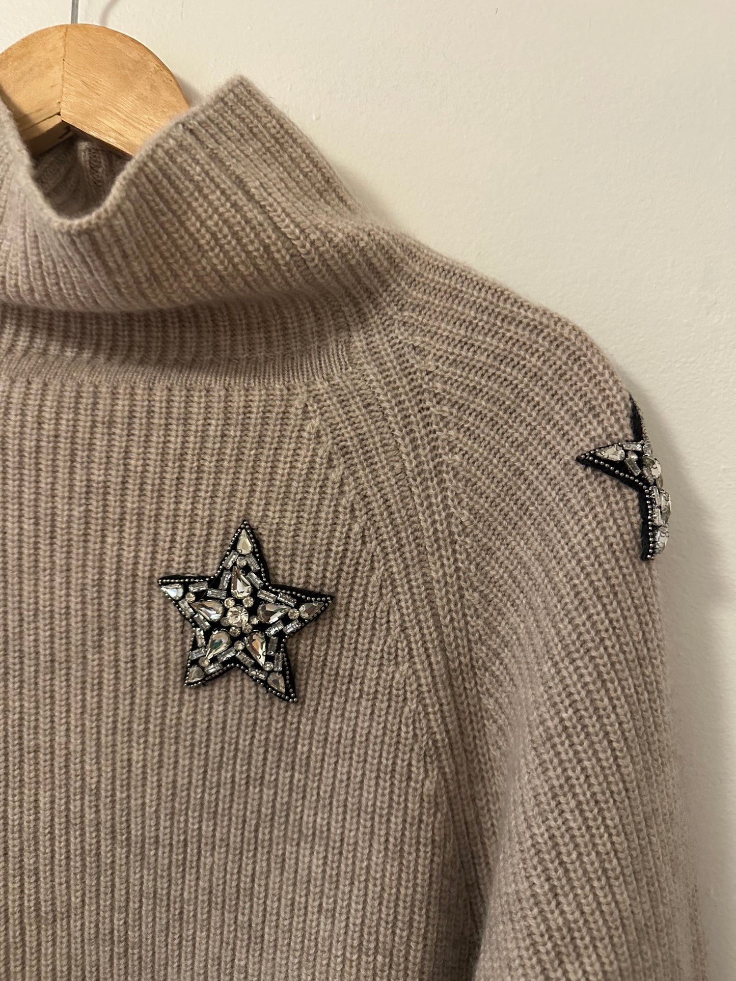 Never a Wallflower Seeing Stars Relaxed Fit Turtleneck Sweater | Size Large