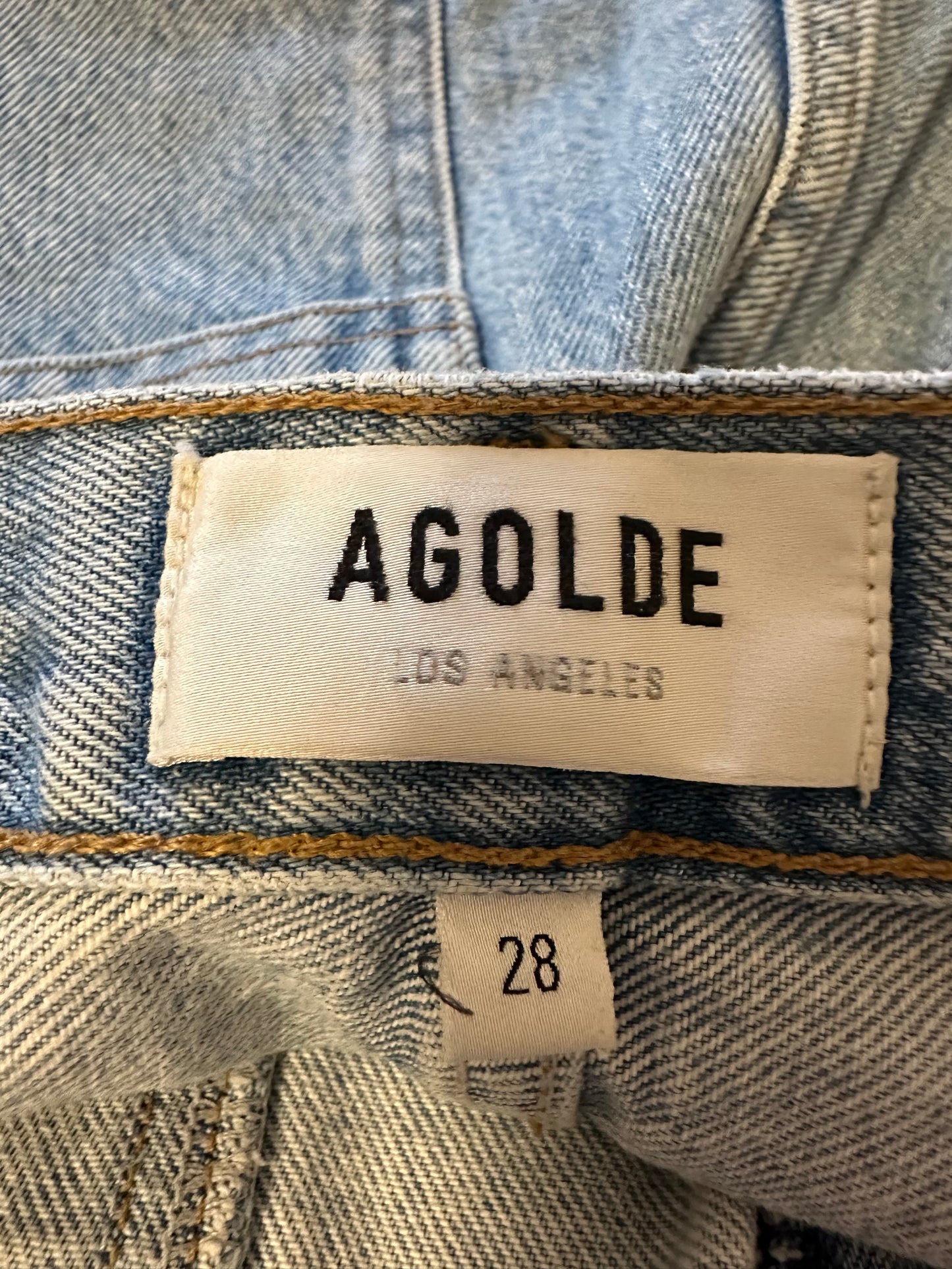 Agolde Cooper Cargo Straight Leg Cotton Stretch Jeans | Size 28