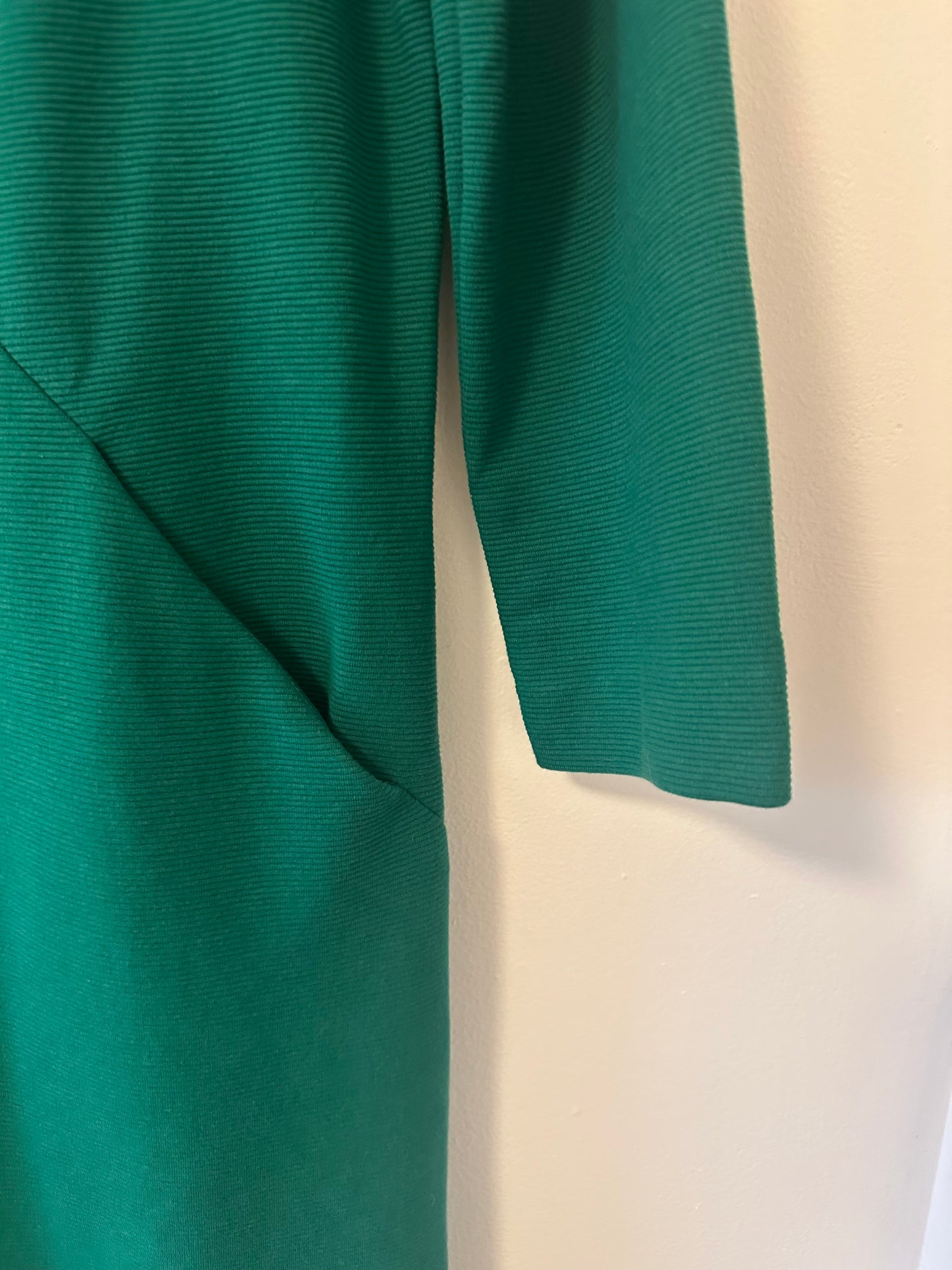Boden Brontë Ottoman Forest Green Ribbed Dress - Size 8