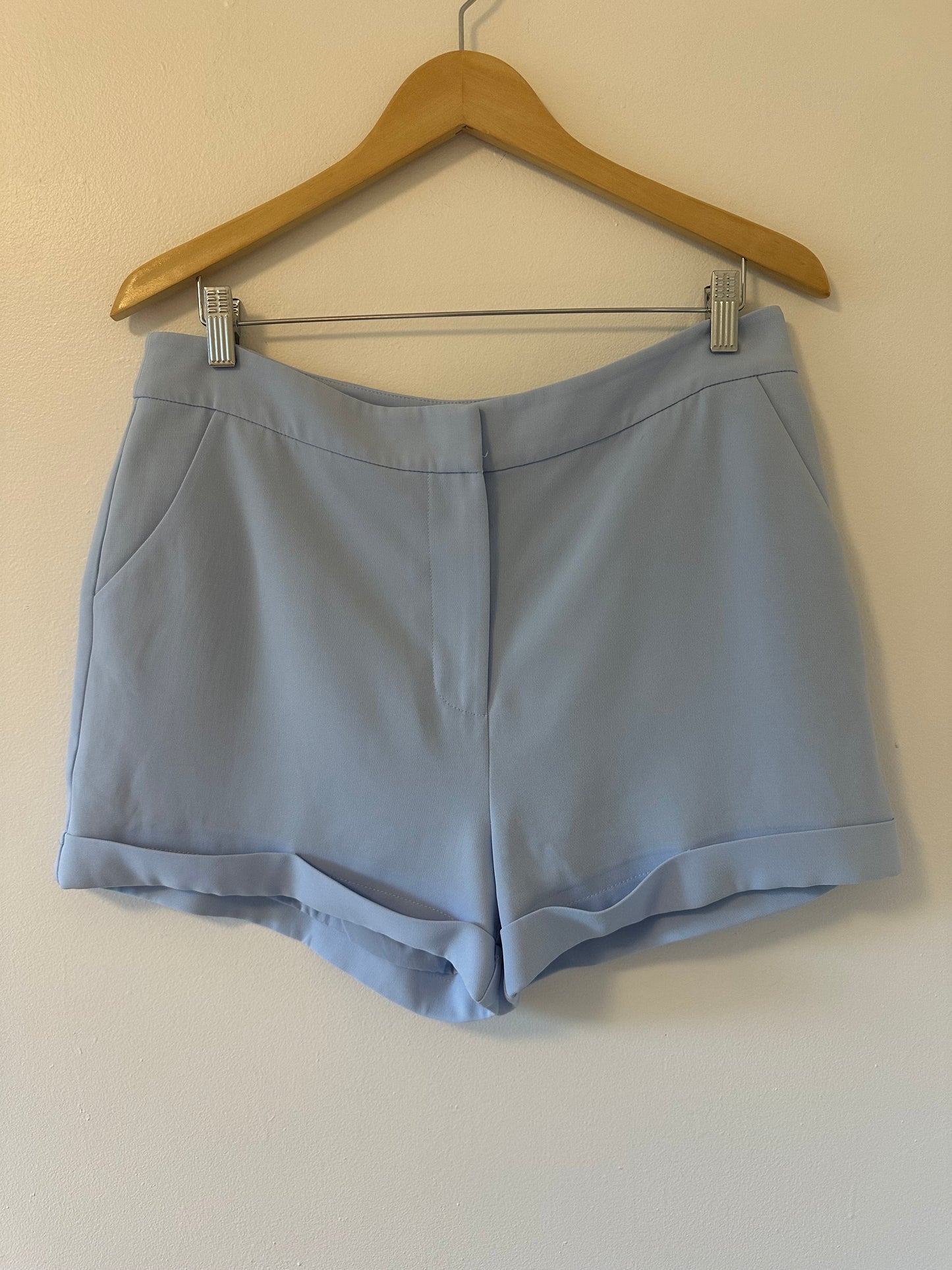 Cinq a Sept Light Blue Cuffed Women's Shorts - Size 10