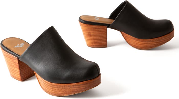Fortress Ava Clog Mule in Black - Size 38