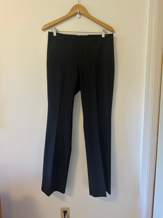 Banana Republic - NWT Logan Black Mid Rise Straight Leg Wool Trousers | Size 6